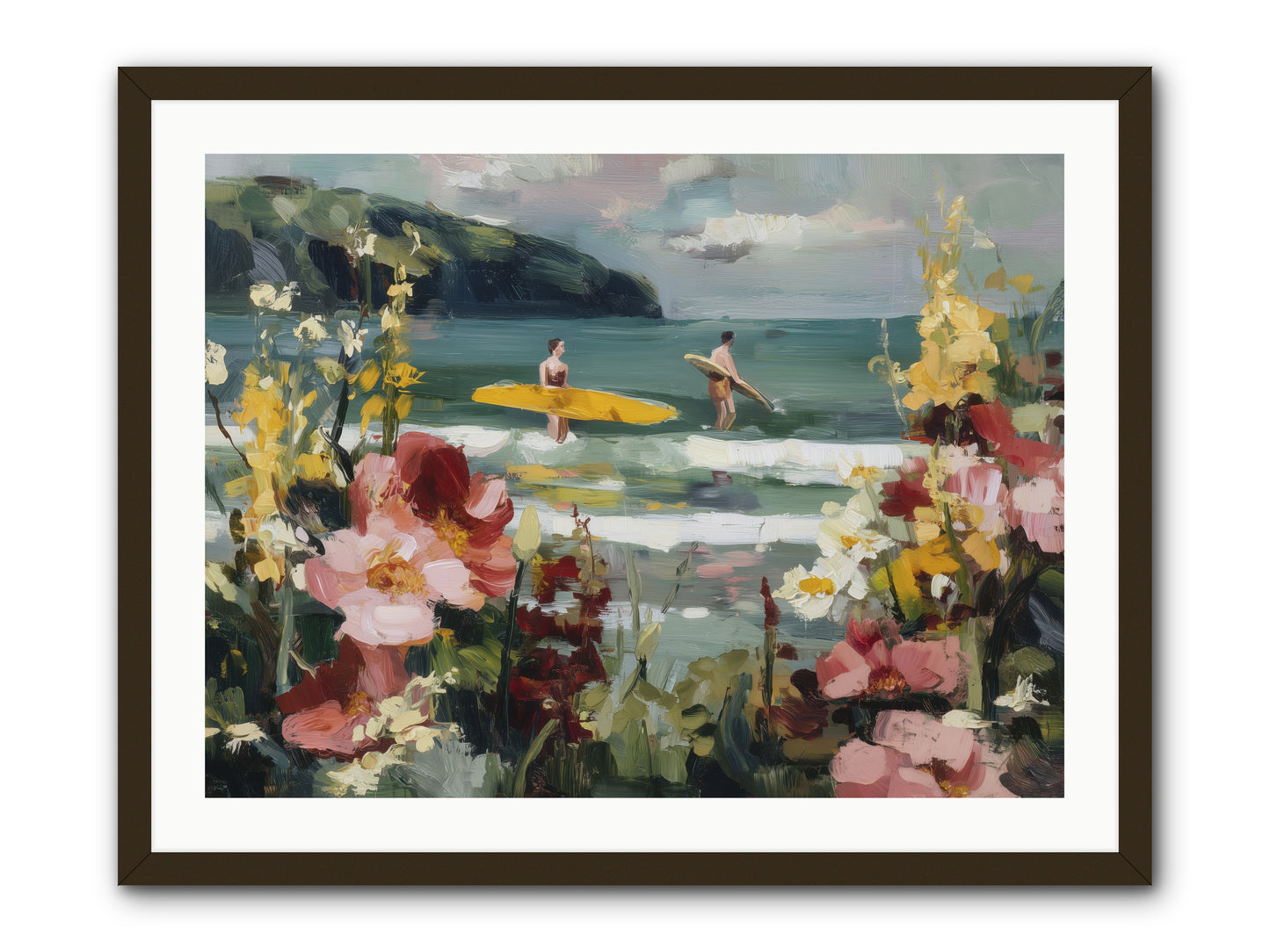 Wave Whisperers -- Framed Print - Black 32x24