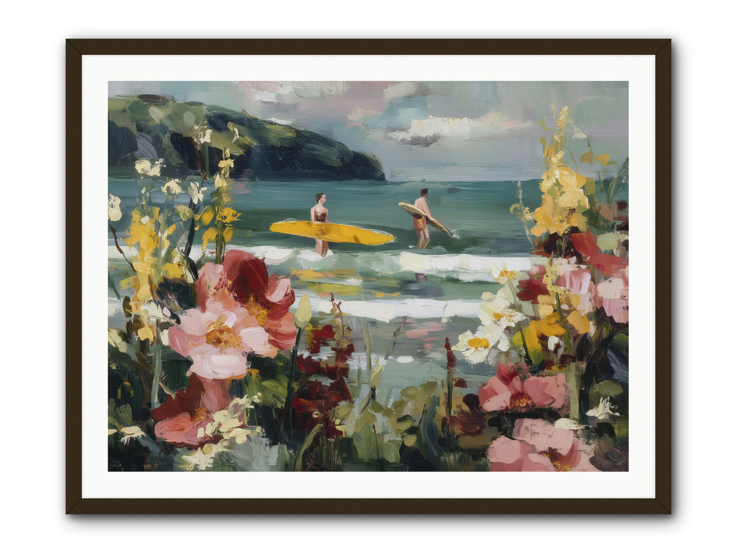 Wave Whisperers -- Framed Print - Black 40x30
