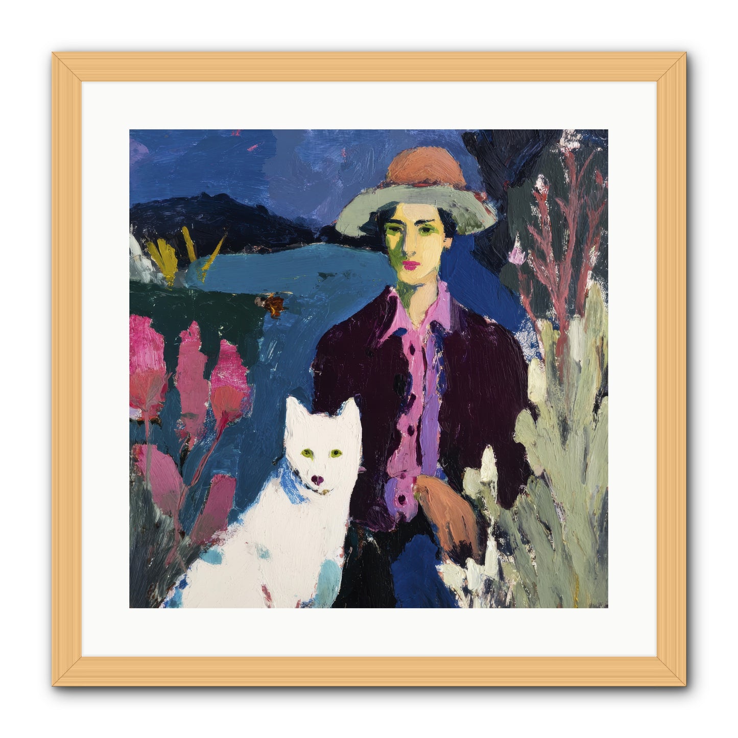 We Discovered Everything -- Framed Print - Natural 20x20