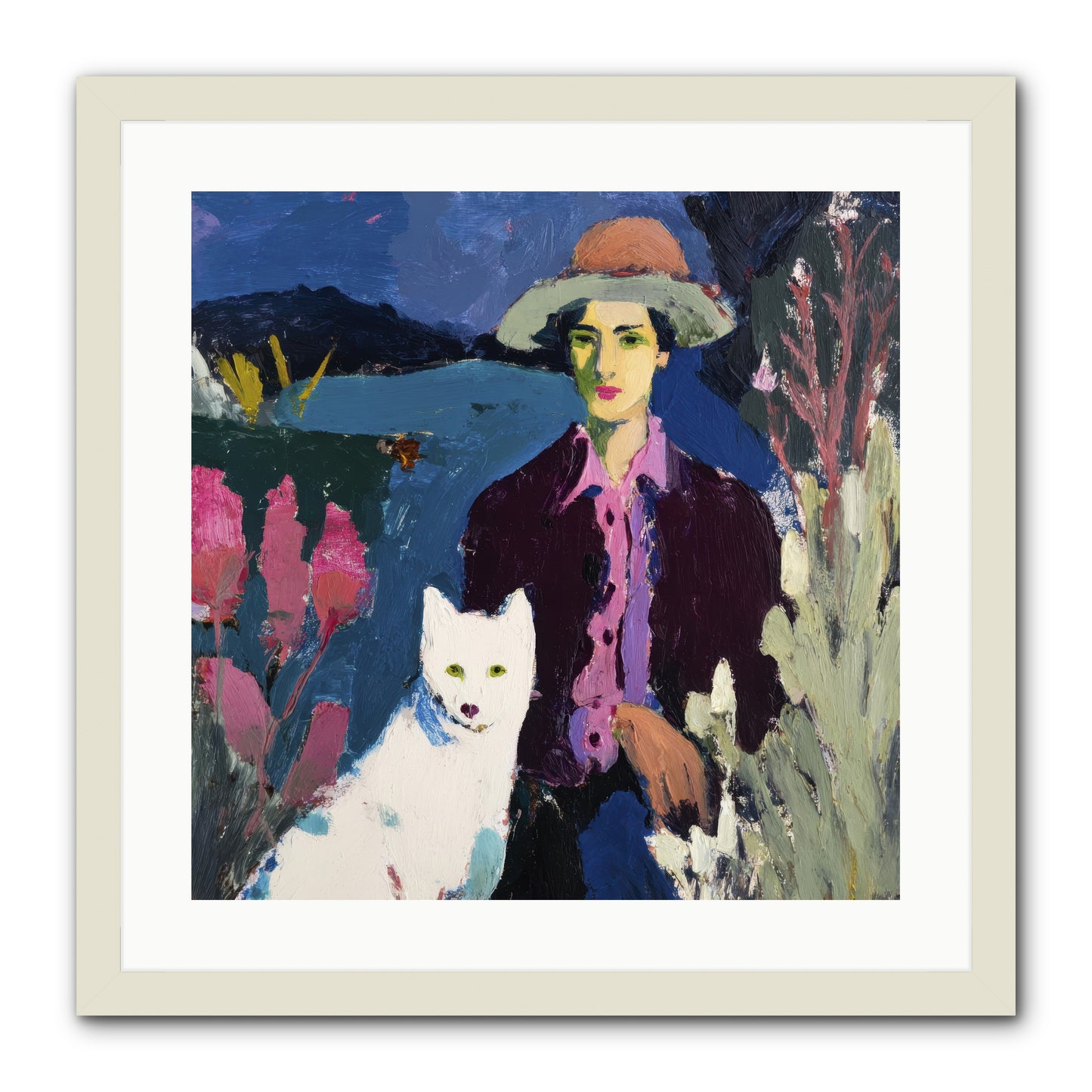We Discovered Everything -- Framed Print - White 20x20