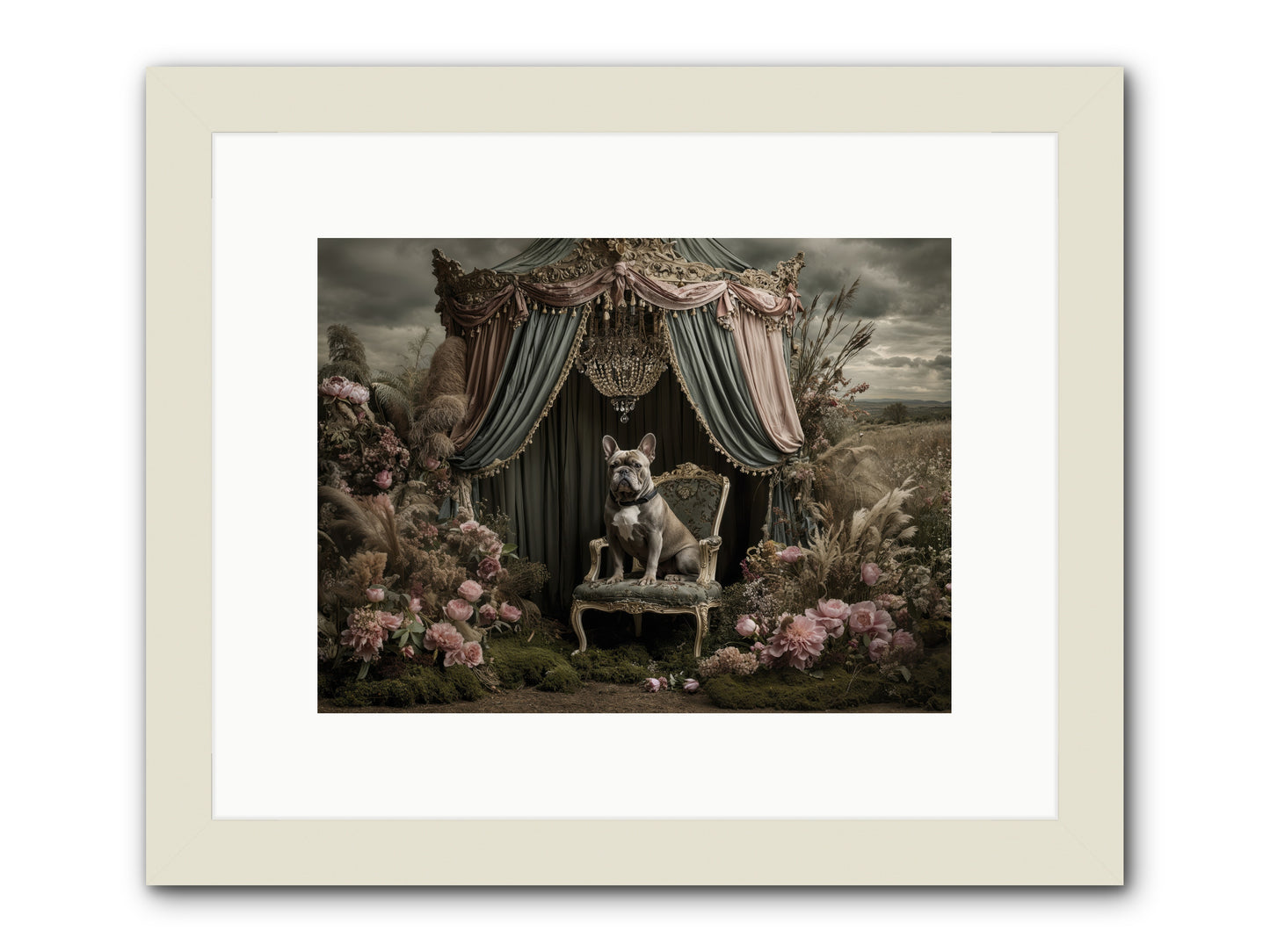 We Fell Into Bloom -- Framed Print - White 12x9