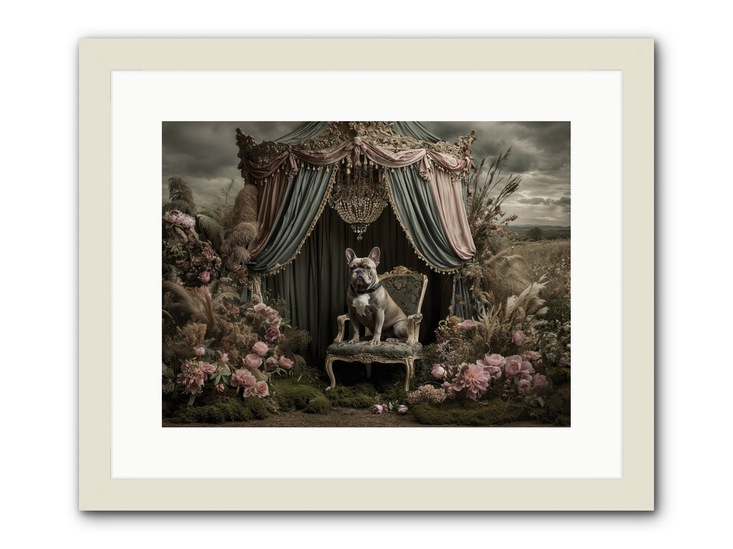 We Fell Into Bloom -- Framed Print - White 16x12