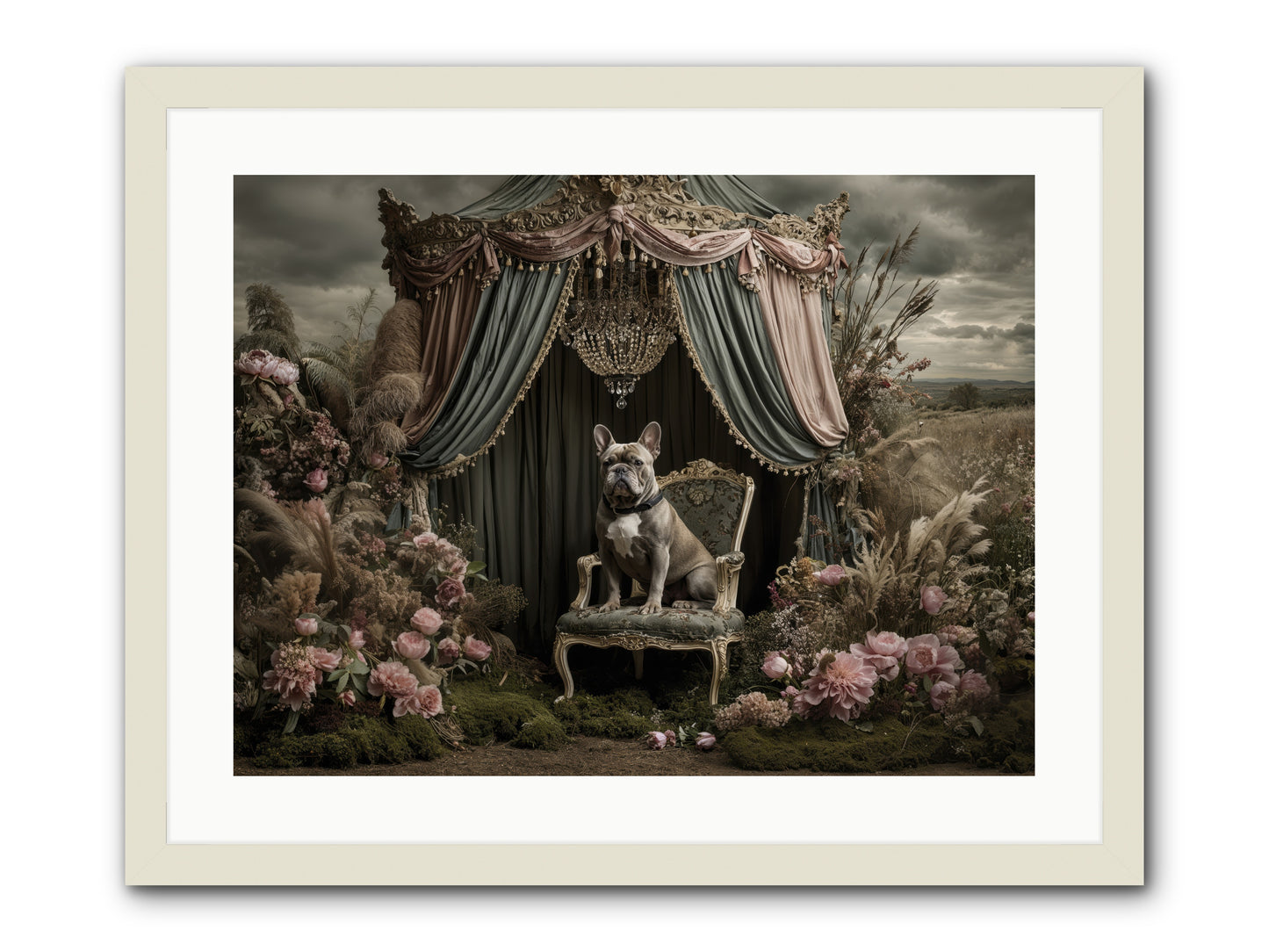 We Fell Into Bloom -- Framed Print - White 24x18