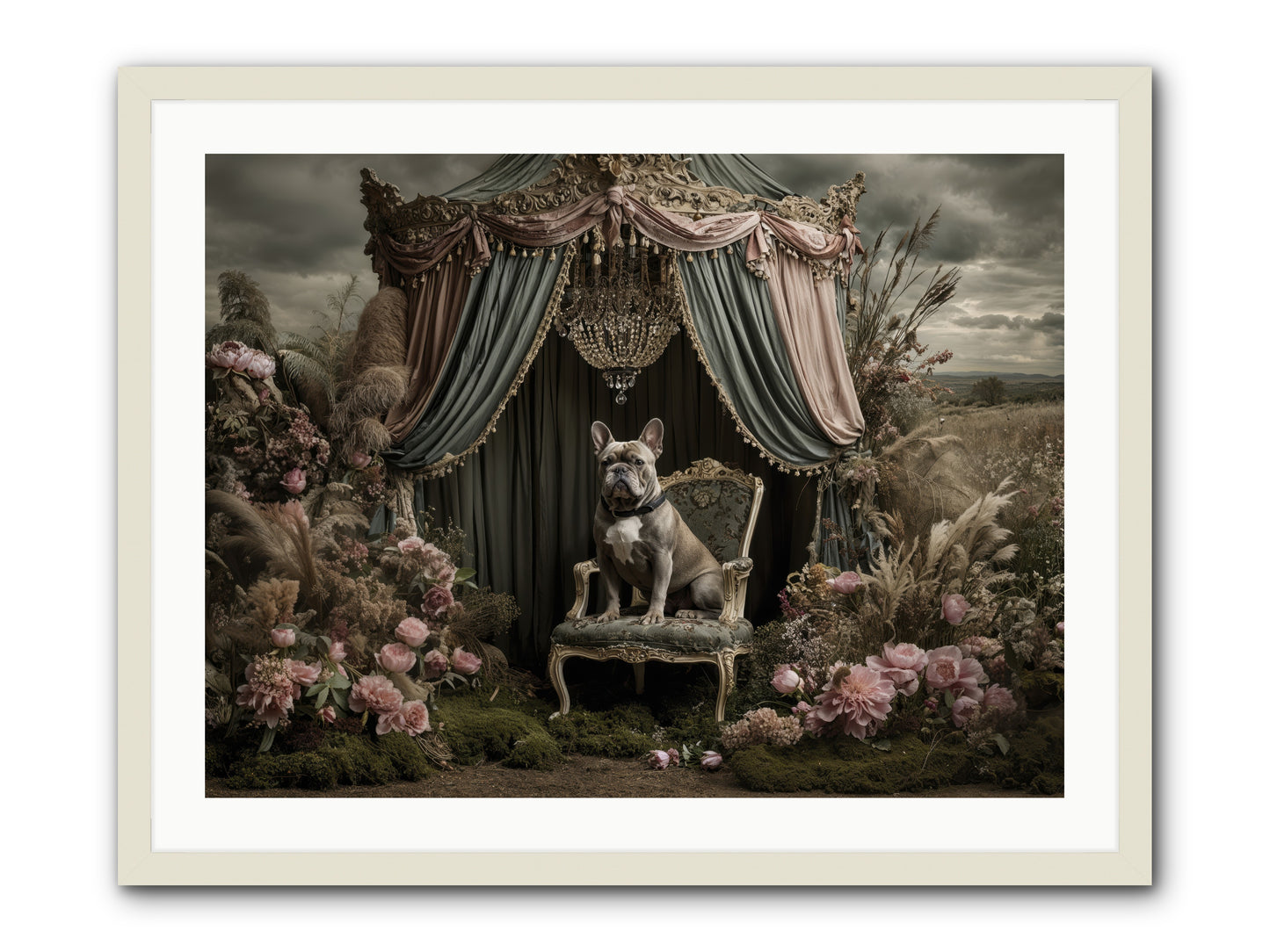 We Fell Into Bloom -- Framed Print - White 32x24