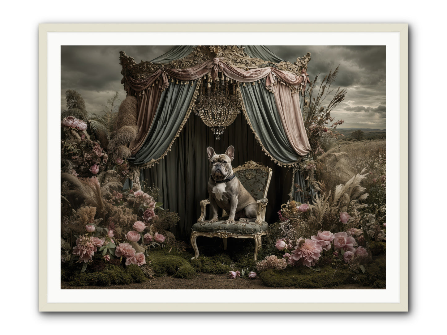 We Fell Into Bloom -- Framed Print - White 48x36