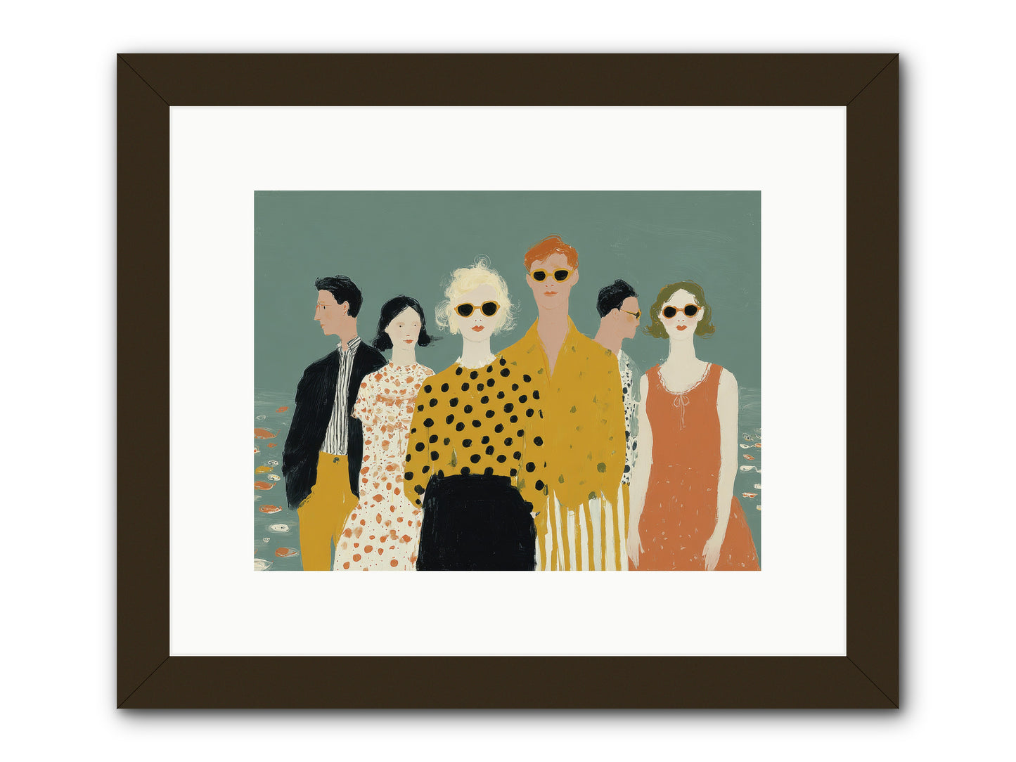 We Forgot to Swim -- Framed Print - Black 12x9