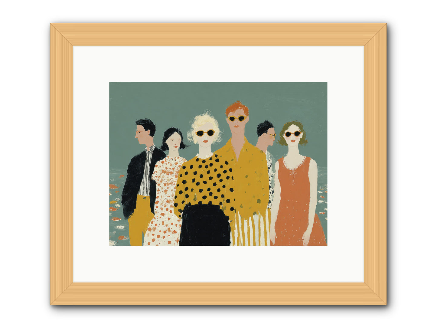 We Forgot to Swim -- Framed Print - Natural 12x9