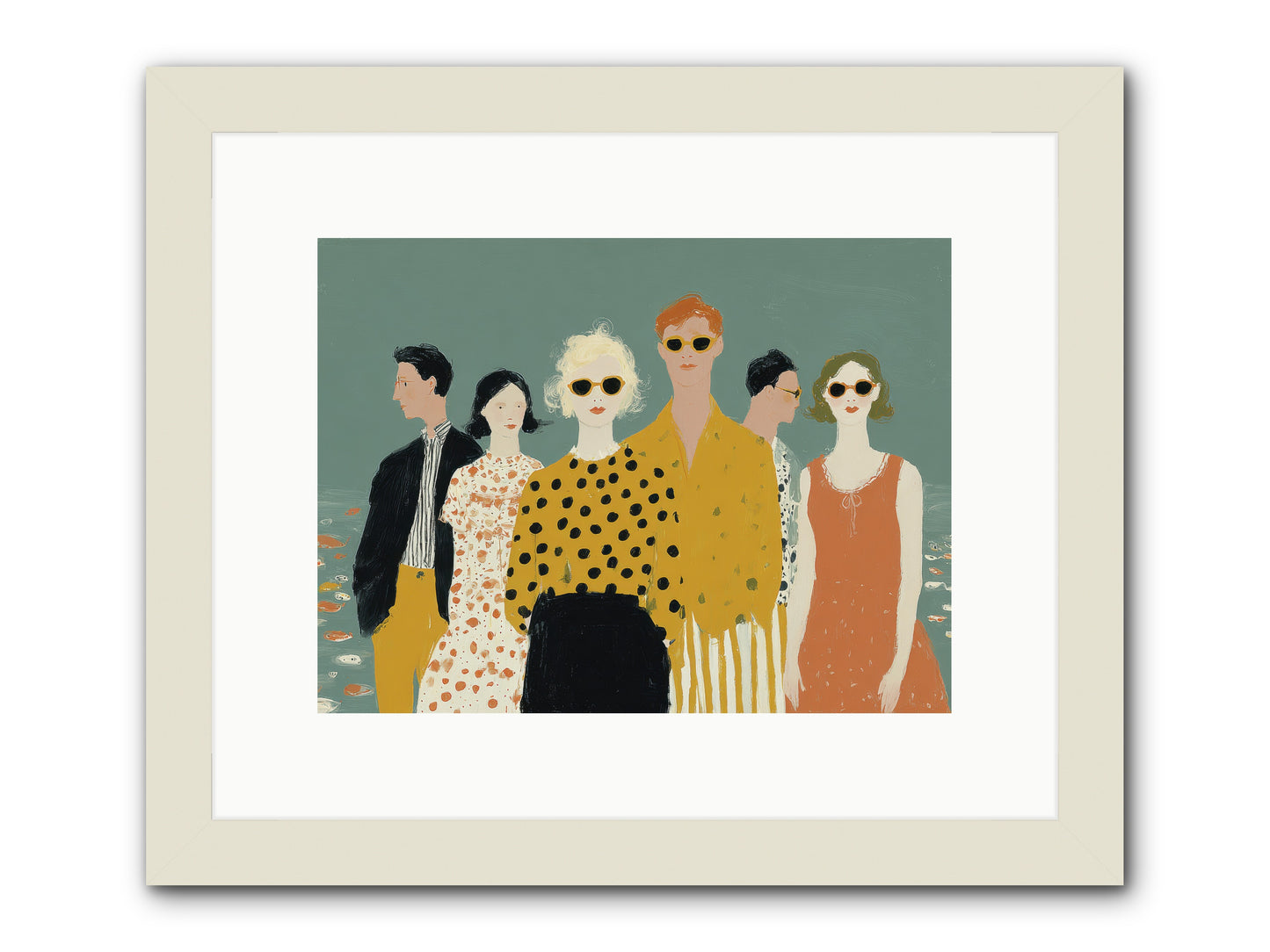 We Forgot to Swim -- Framed Print - White 12x9