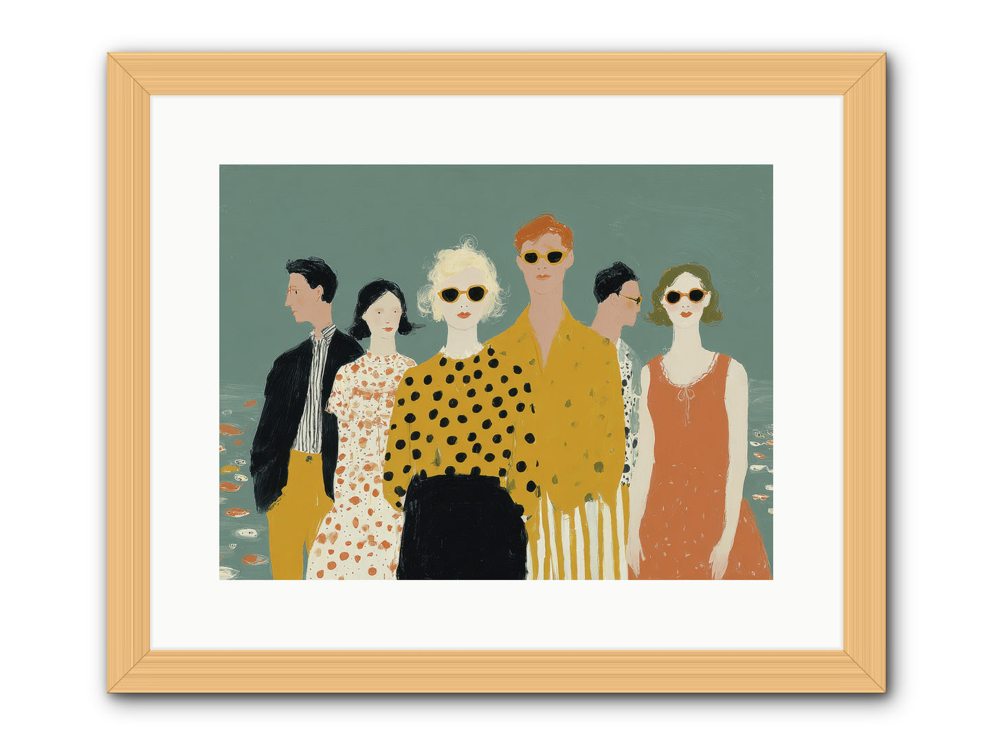 We Forgot to Swim -- Framed Print - Natural 16x12