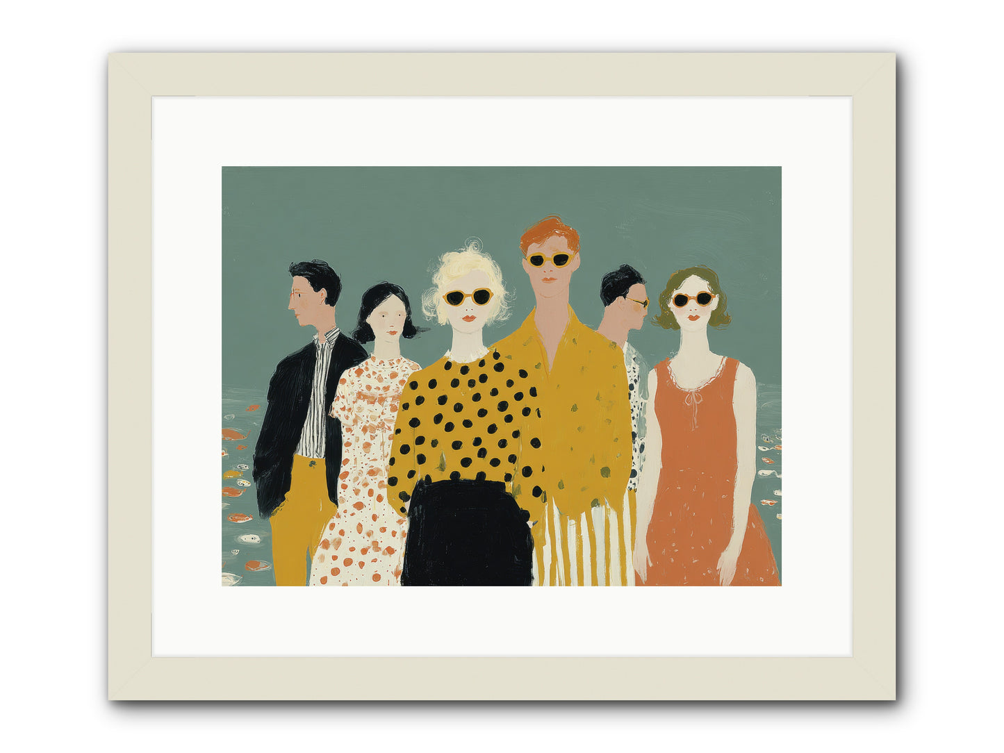 We Forgot to Swim -- Framed Print - White 16x12