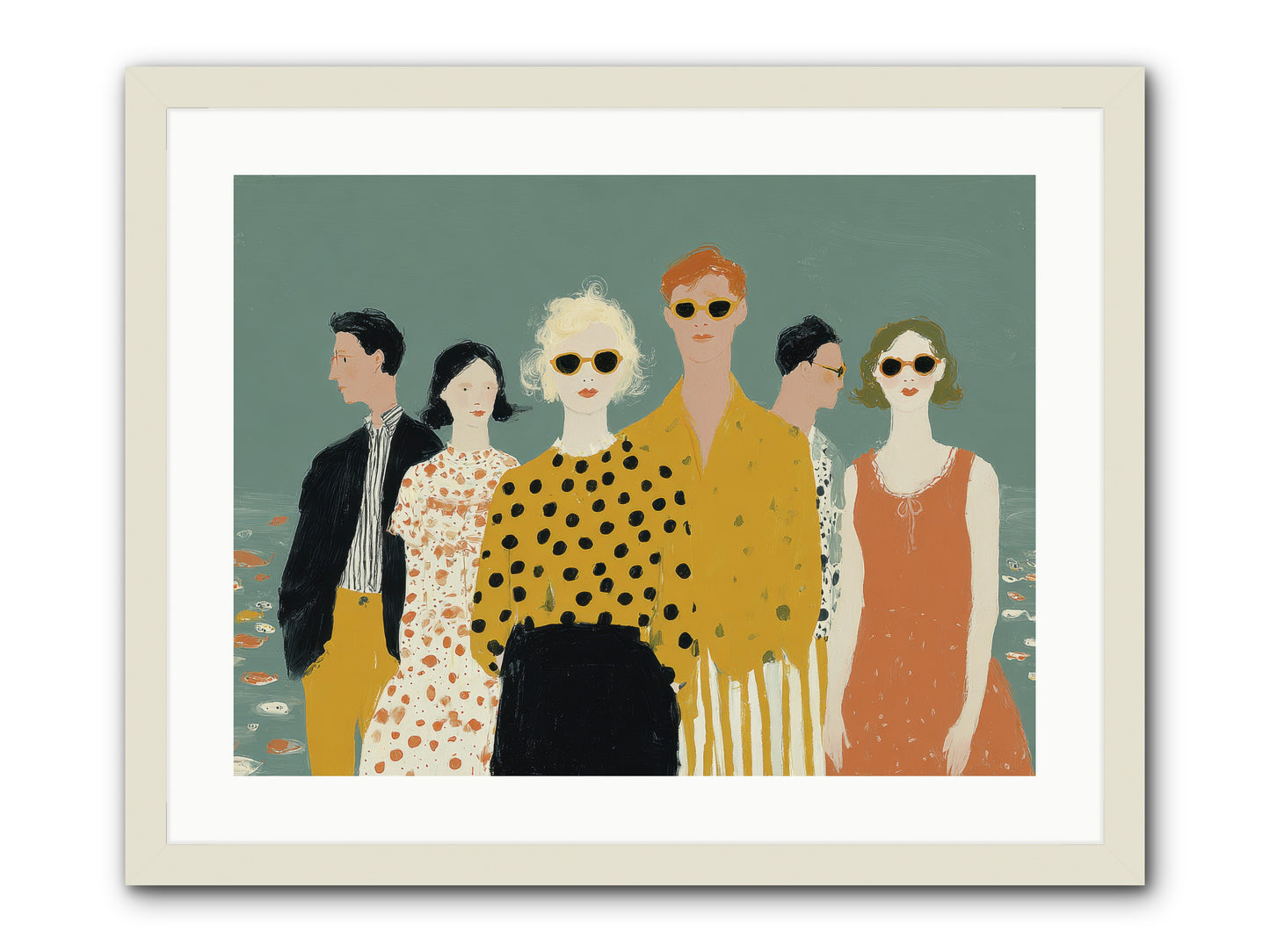 We Forgot to Swim -- Framed Print - White 24x18