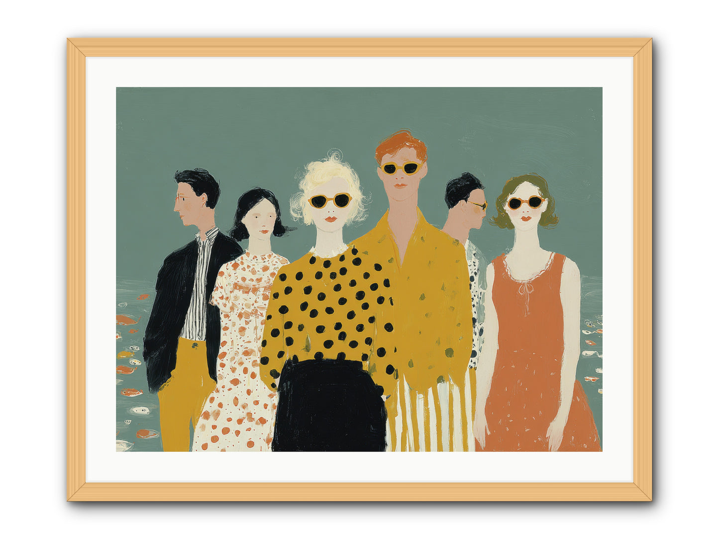 We Forgot to Swim -- Framed Print - Natural 32x24