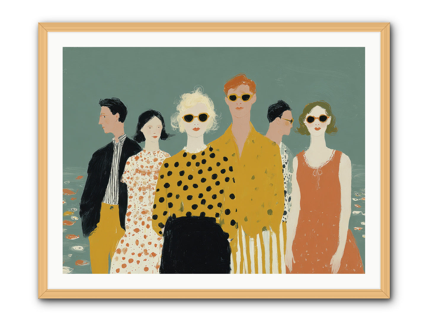 We Forgot to Swim -- Framed Print - Natural 40x30