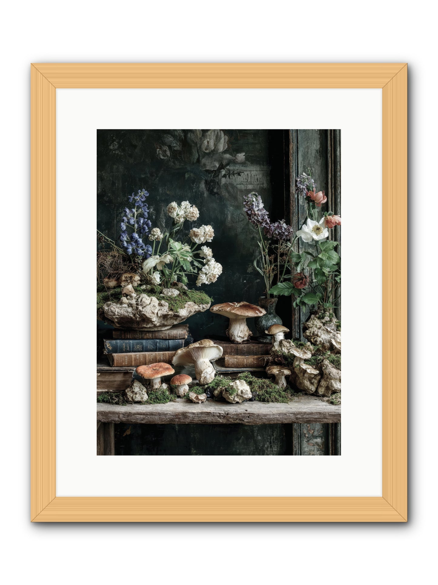 We were swans -- Framed Print - Natural 12x16