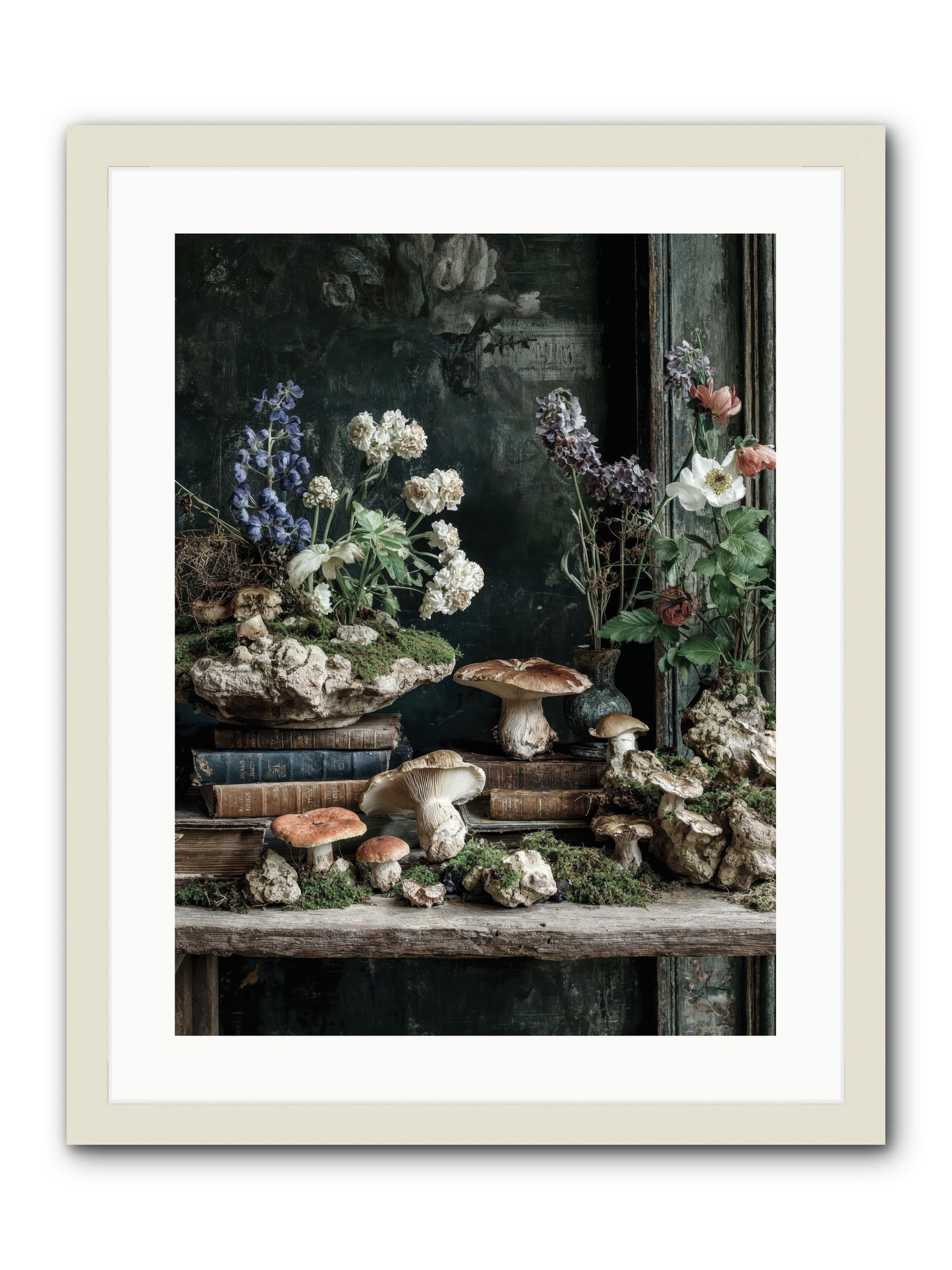 We were swans -- Framed Print - White 18x24