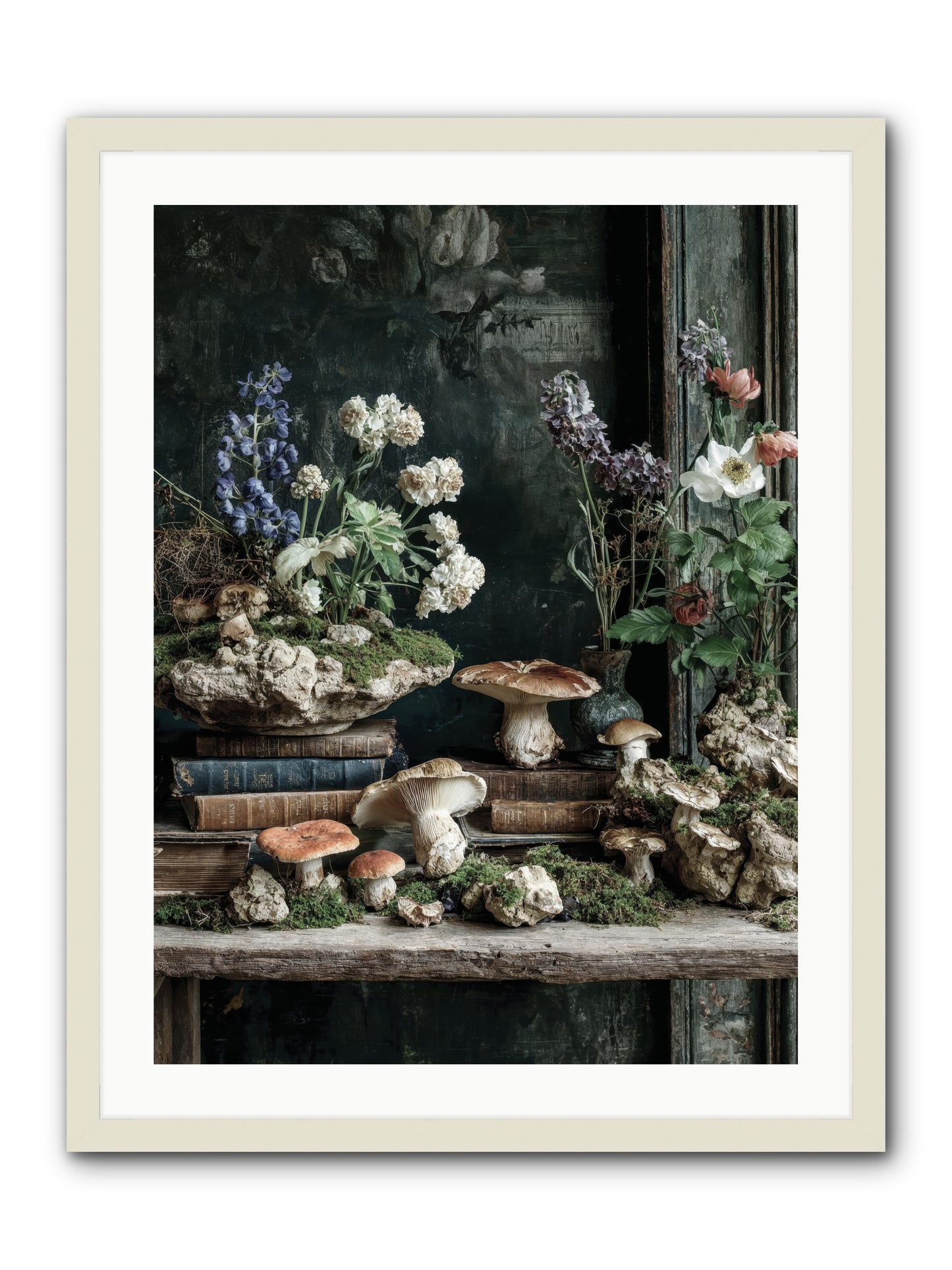 We were swans -- Framed Print - White 24x32