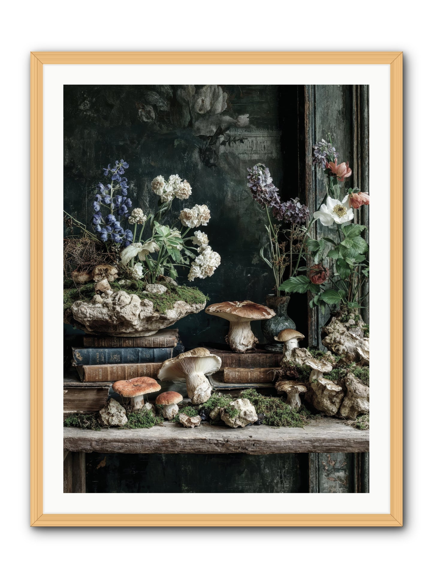 We were swans -- Framed Print - Natural 30x40