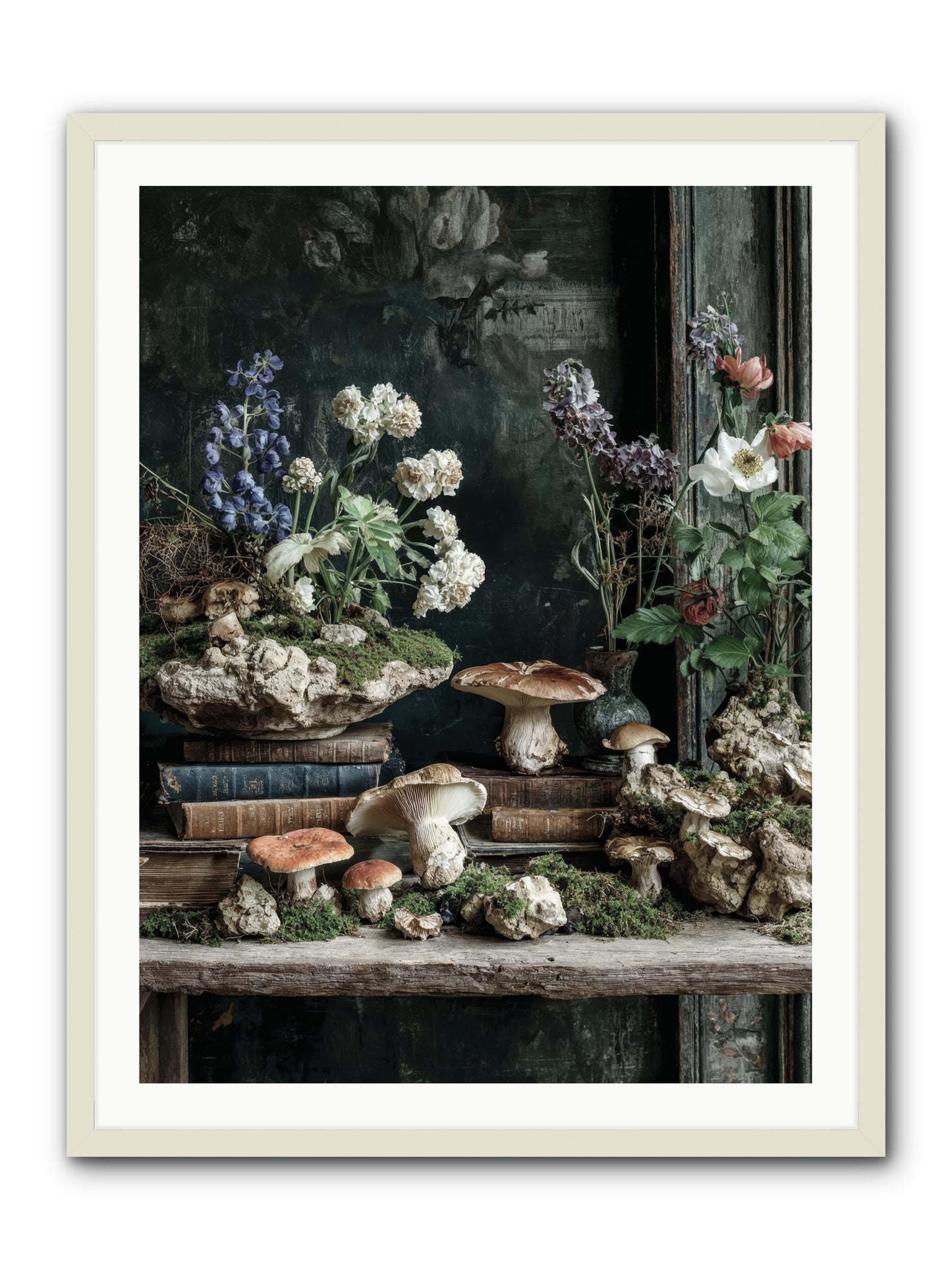 We were swans -- Framed Print - White 30x40
