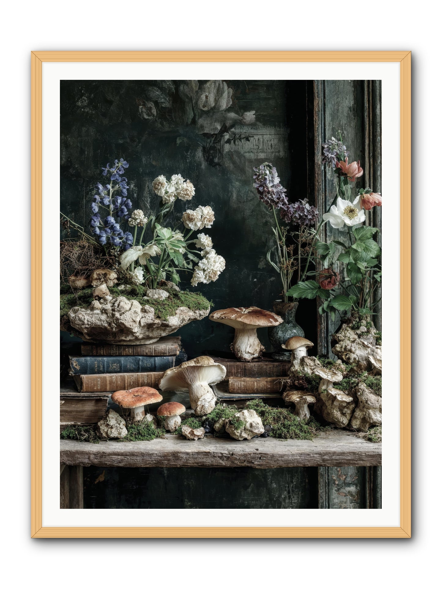 We were swans -- Framed Print - Natural 36x48