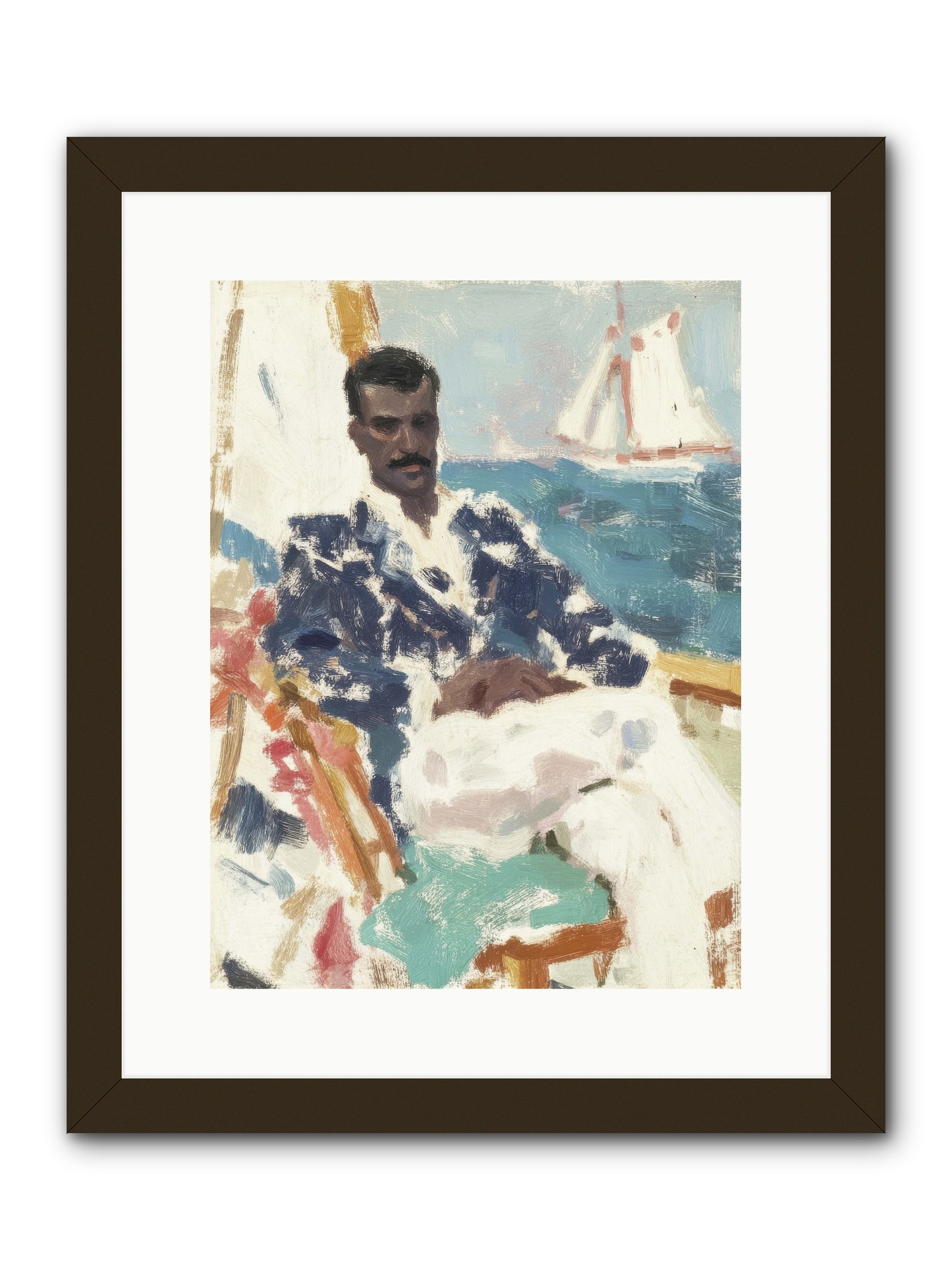 Weekend on water -- Framed Print - Black 12x16