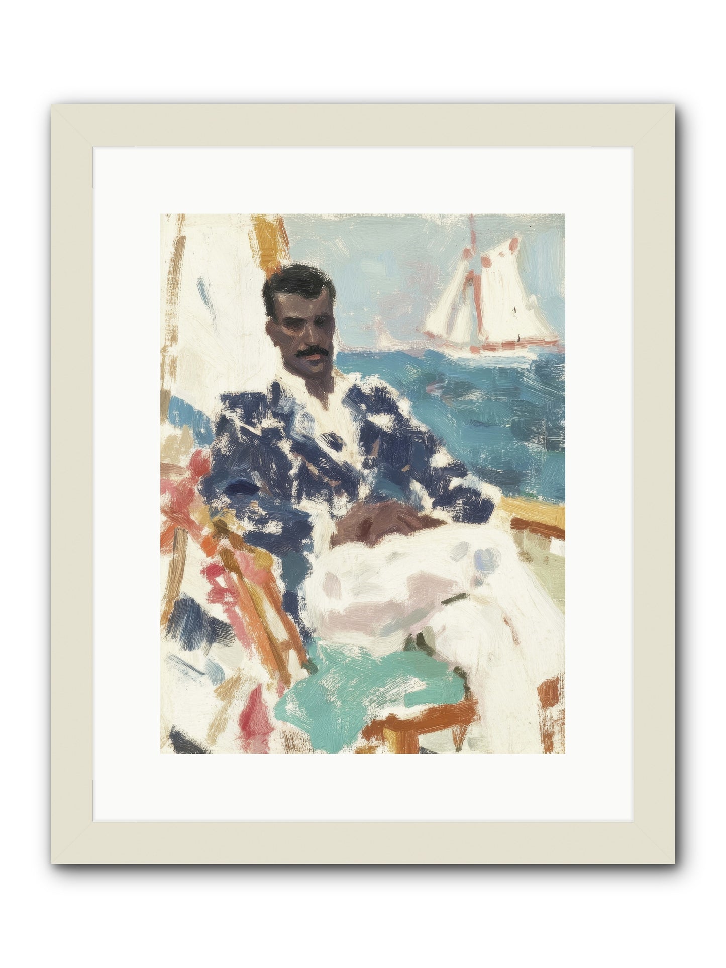 Weekend on water -- Framed Print - White 12x16