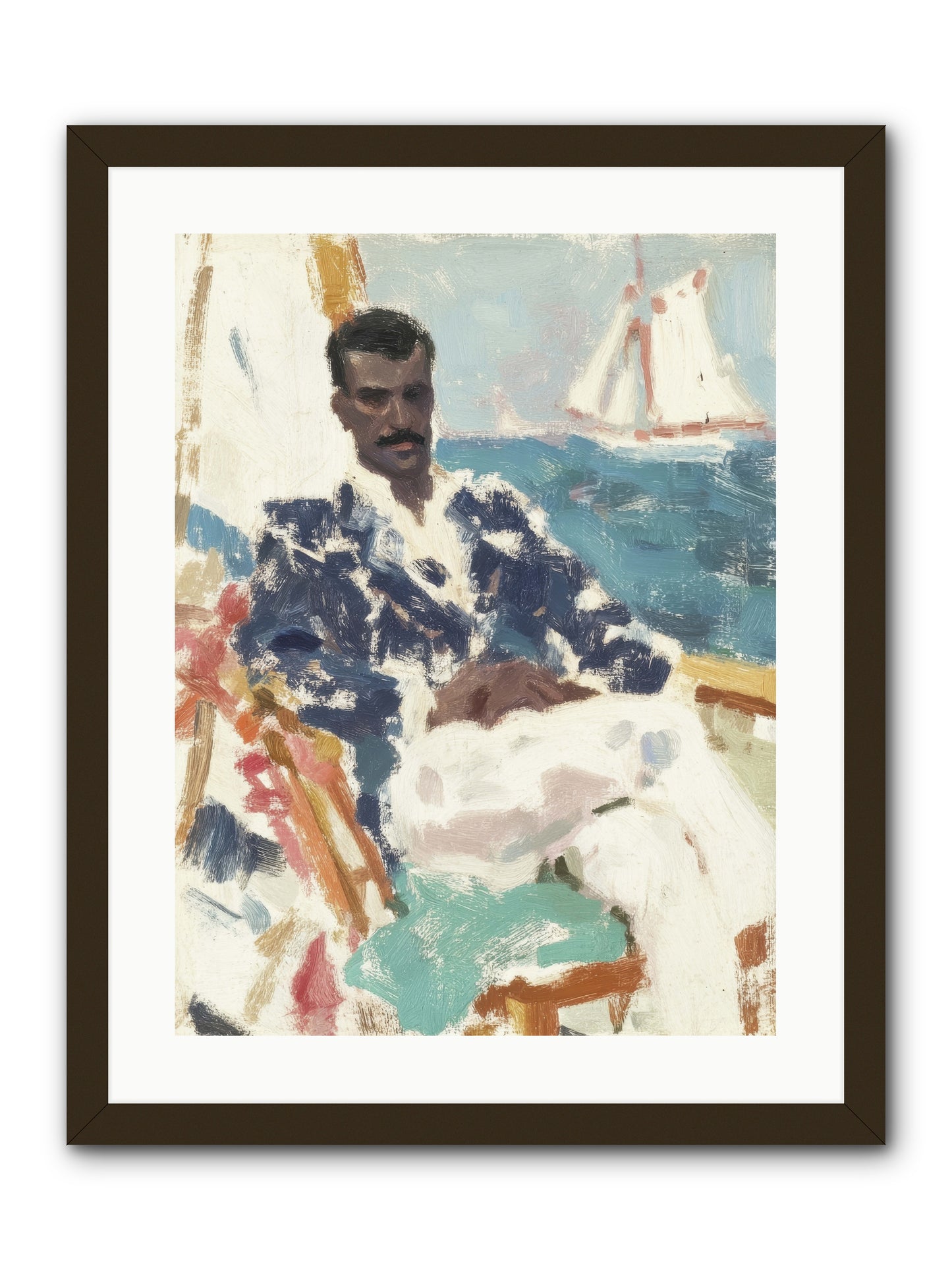 Weekend on water -- Framed Print - Black 18x24