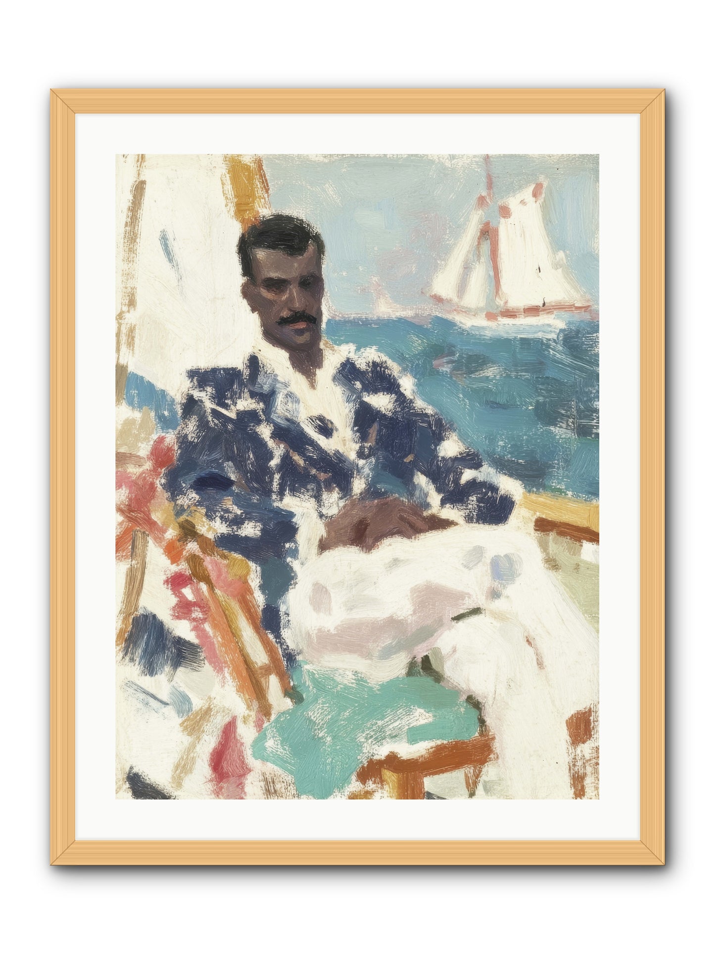 Weekend on water -- Framed Print - Natural 24x32