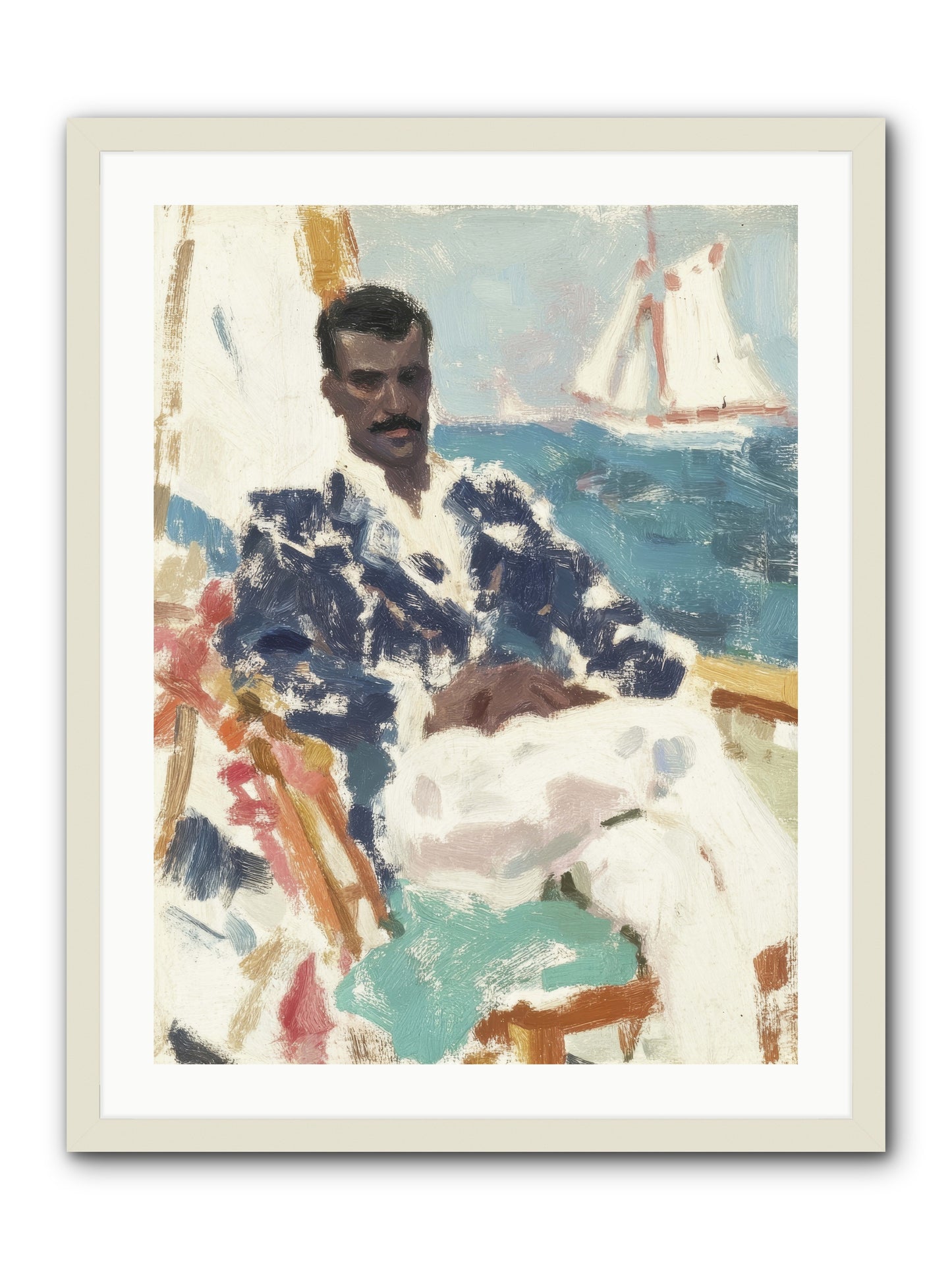 Weekend on water -- Framed Print - White 24x32