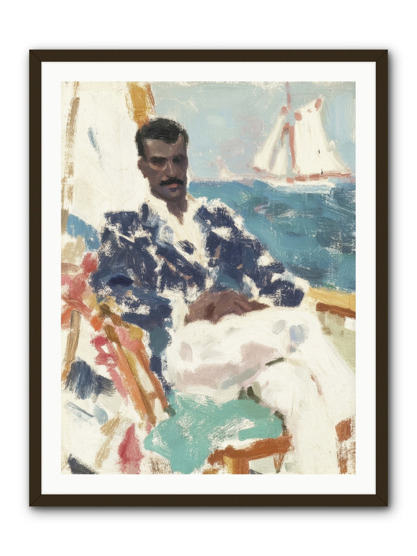 Weekend on water -- Framed Print - Black 30x40