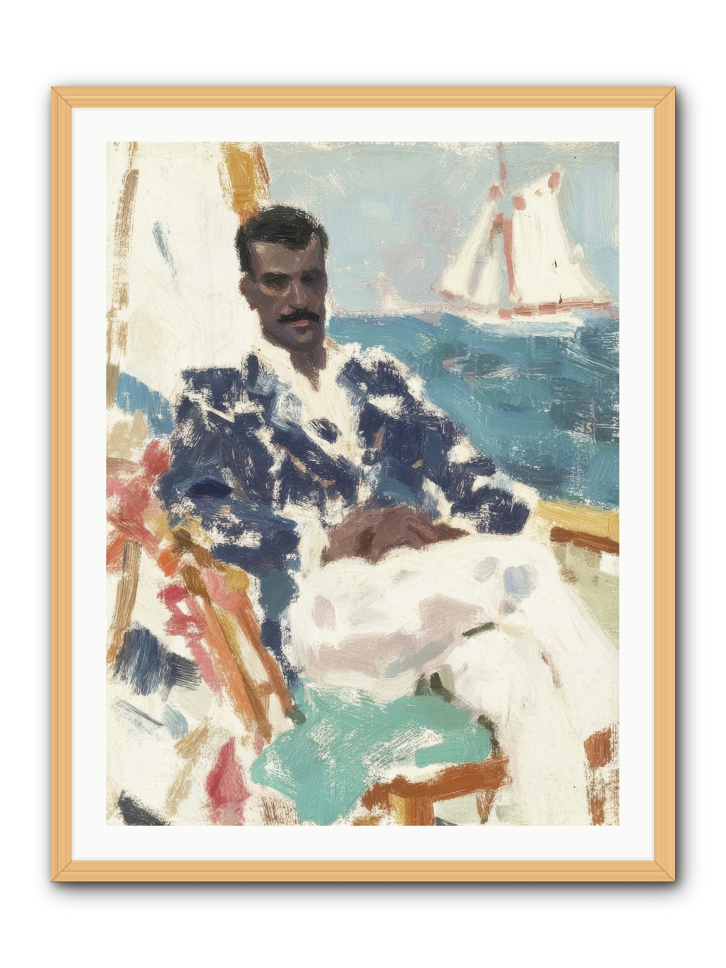 Weekend on water -- Framed Print - Natural 30x40