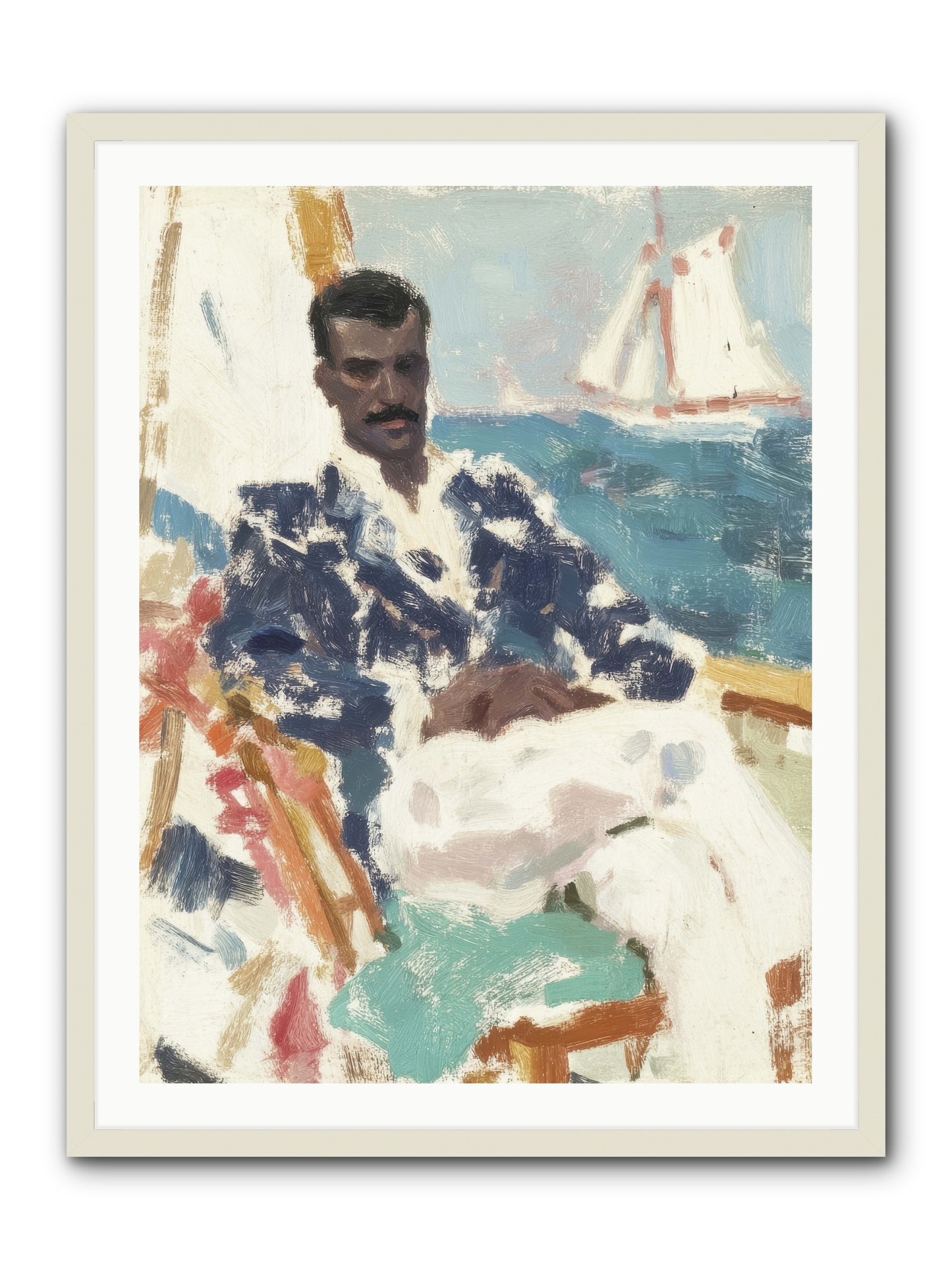 Weekend on water -- Framed Print - White 30x40