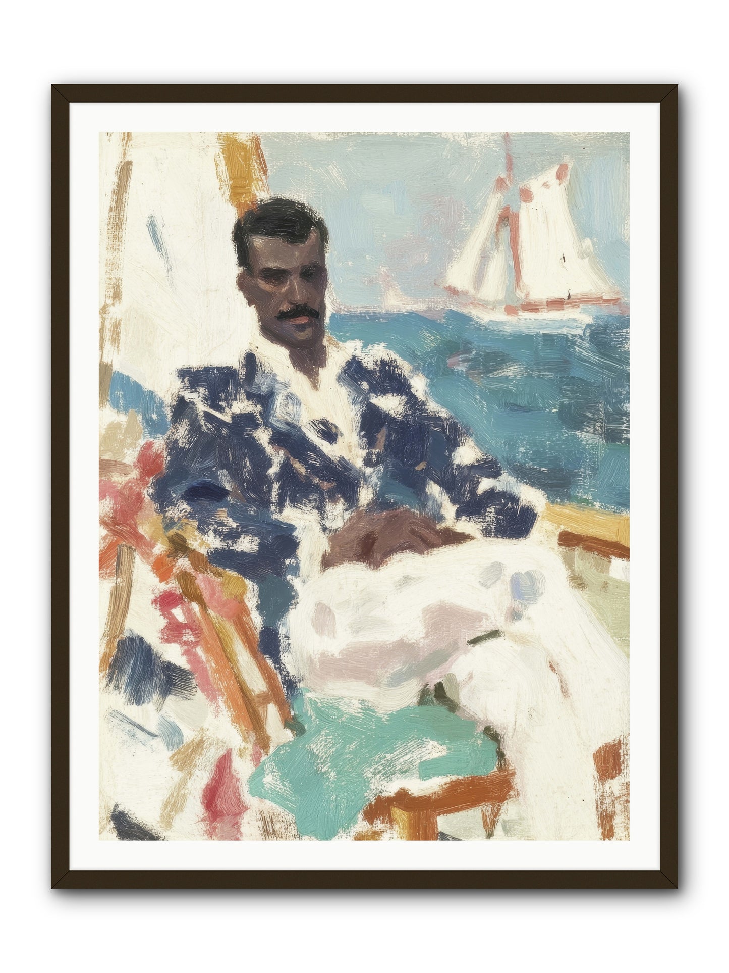 Weekend on water -- Framed Print - Black 36x48