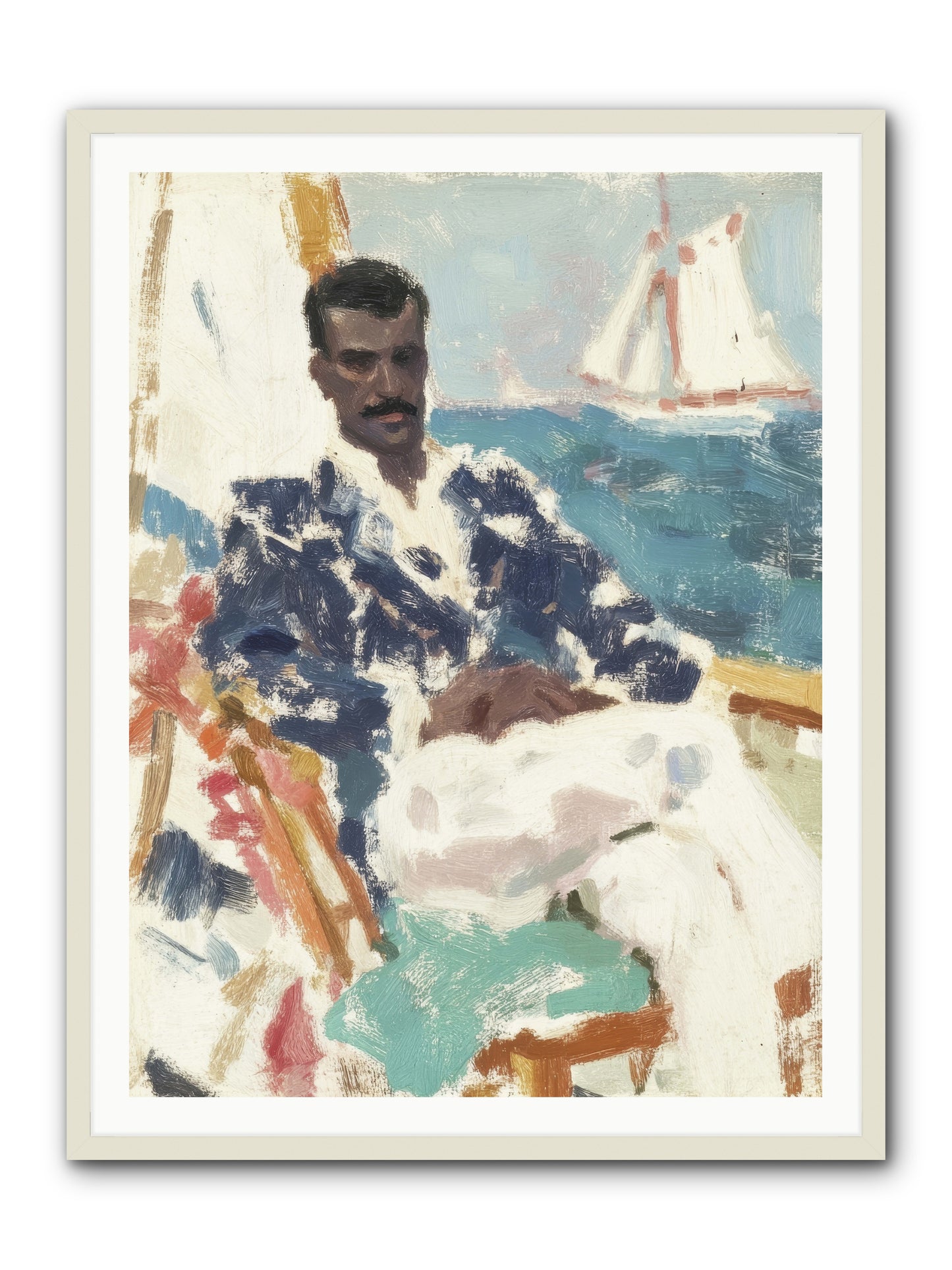 Weekend on water -- Framed Print - White 36x48