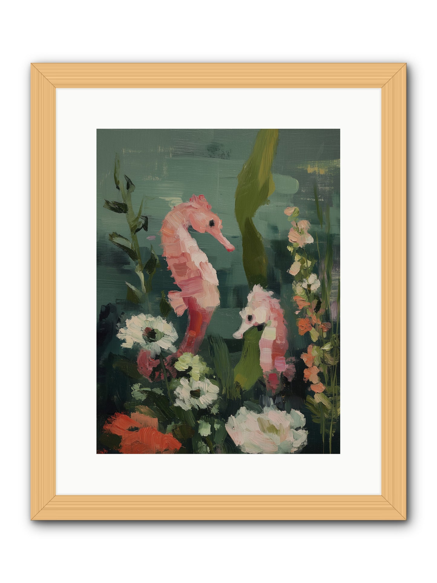 Weightless Contemplation -- Framed Print - Natural 12x16