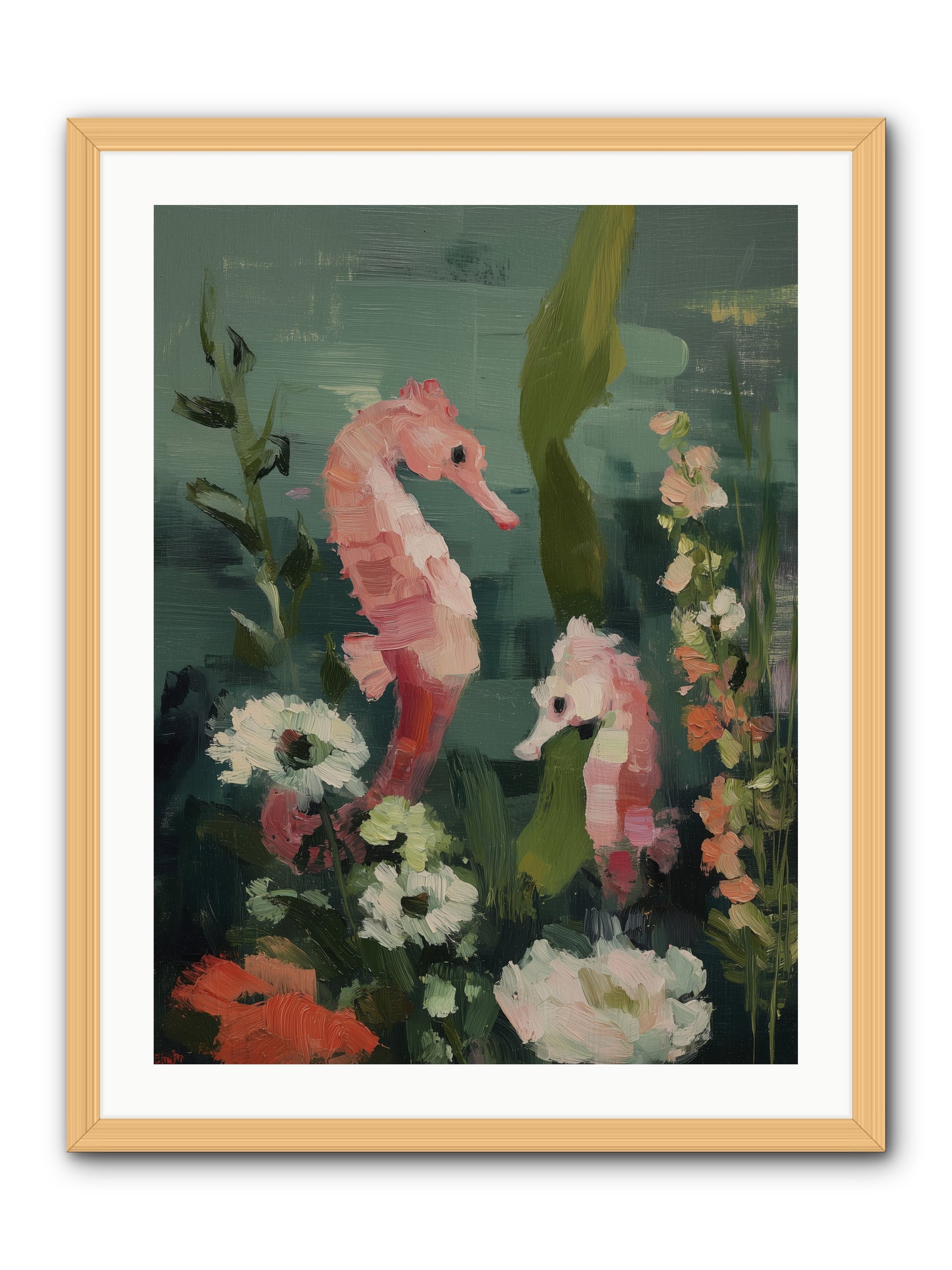Weightless Contemplation -- Framed Print - Natural 24x32