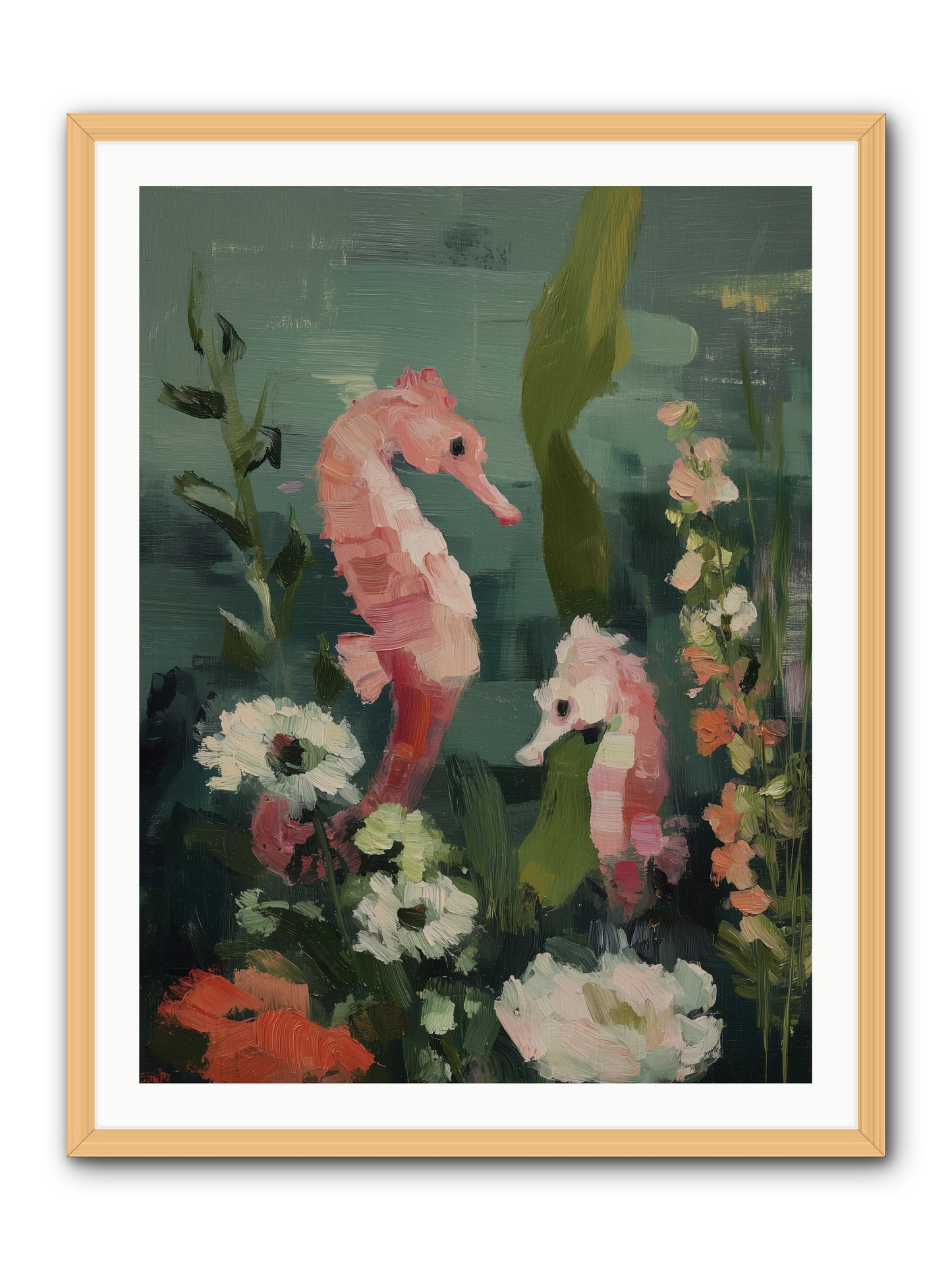 Weightless Contemplation -- Framed Print - Natural 30x40