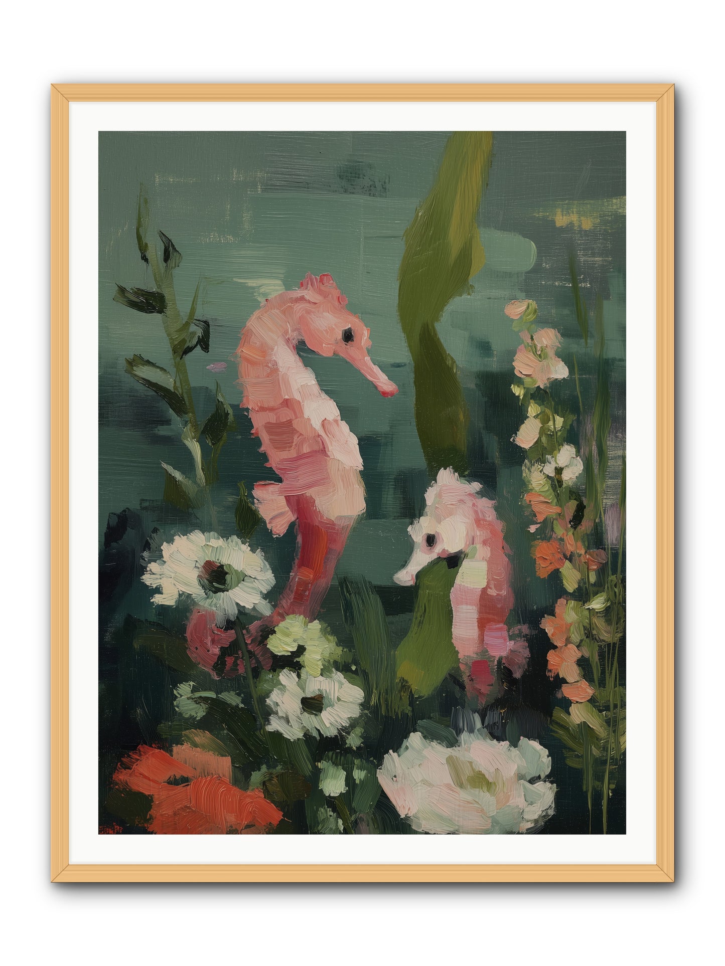 Weightless Contemplation -- Framed Print - Natural 36x48