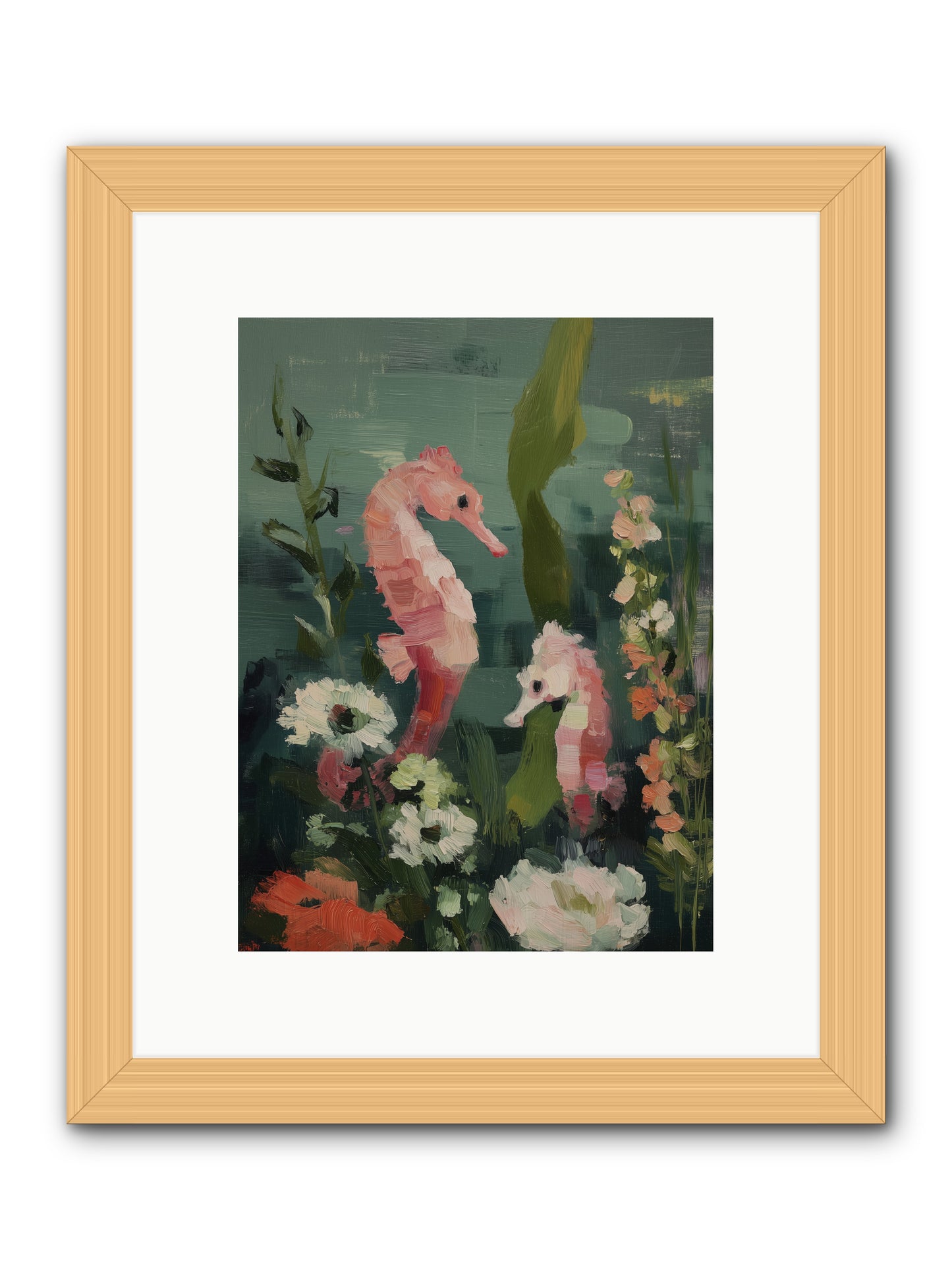 Weightless Contemplation -- Framed Print - Natural 9x12