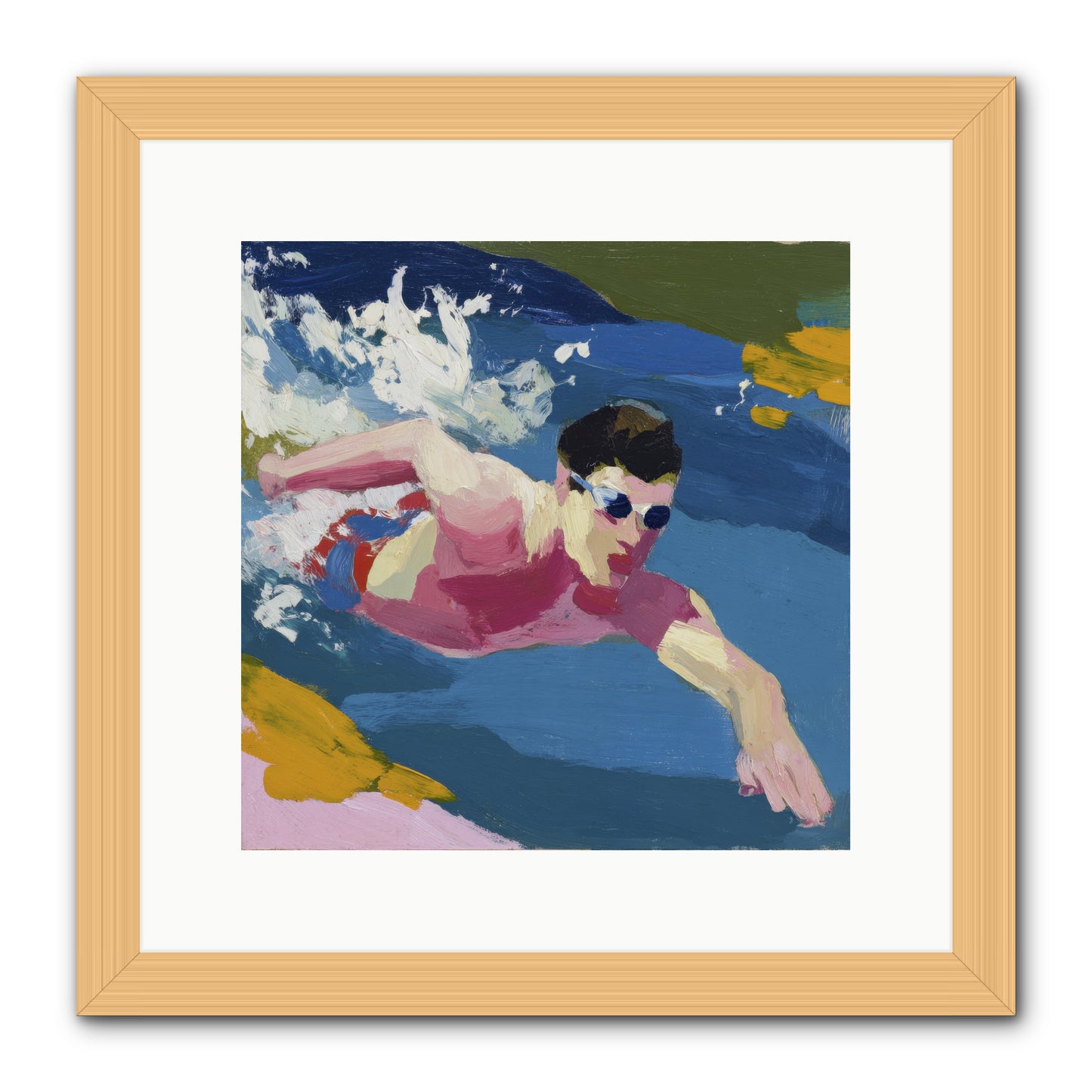 Weightless Hour -- Framed Print - Natural 12x12