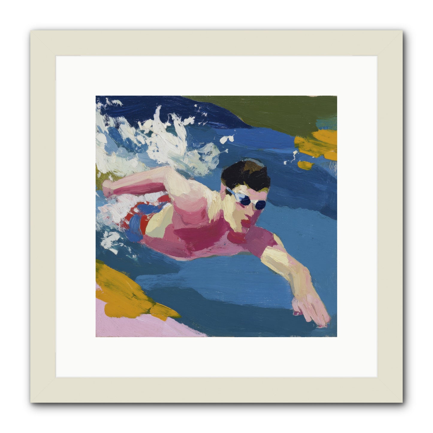 Weightless Hour -- Framed Print - White 12x12