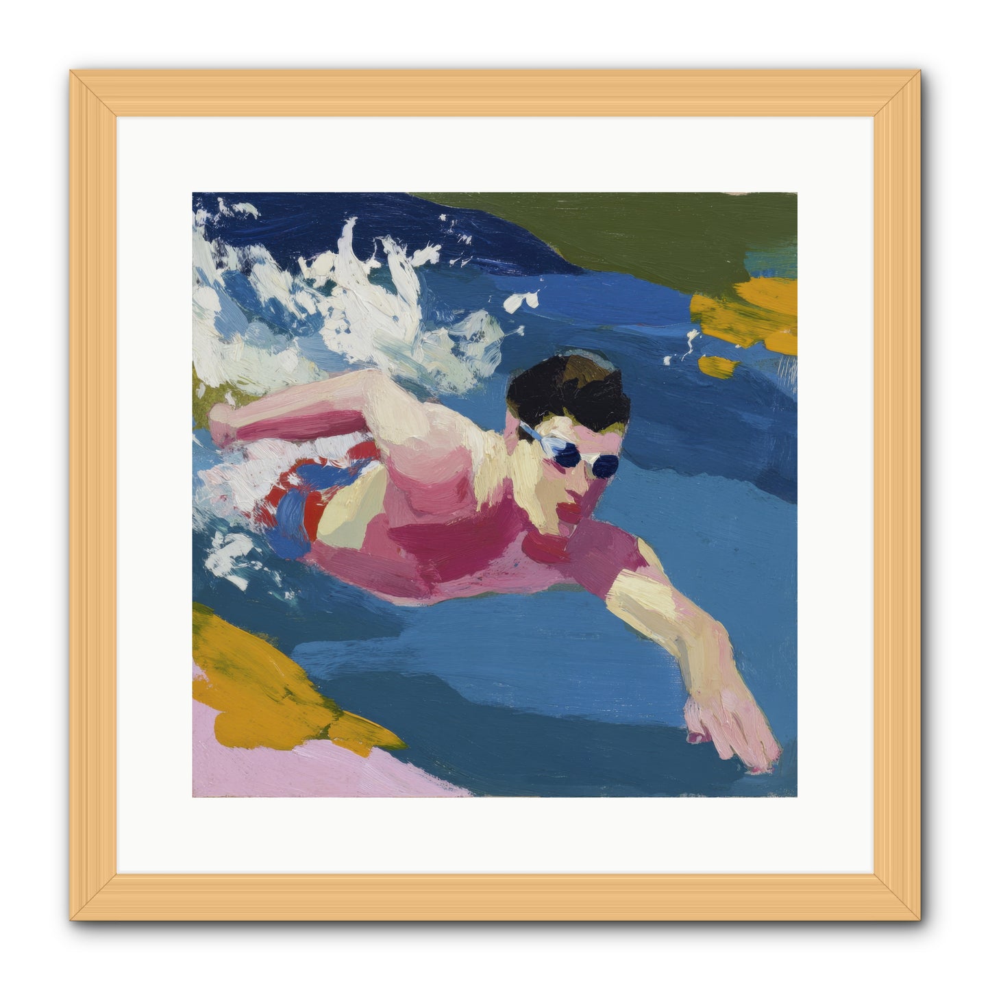 Weightless Hour -- Framed Print - Natural 16x16