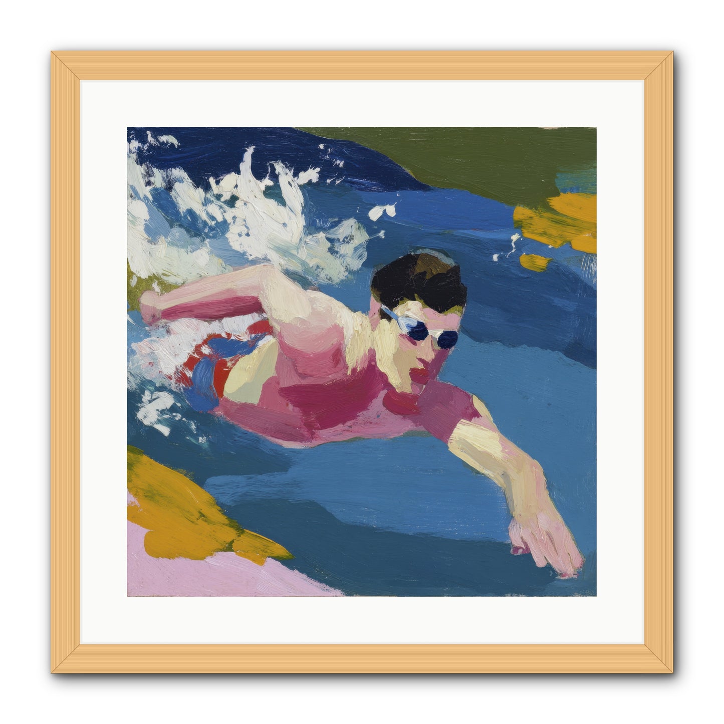 Weightless Hour -- Framed Print - Natural 20x20