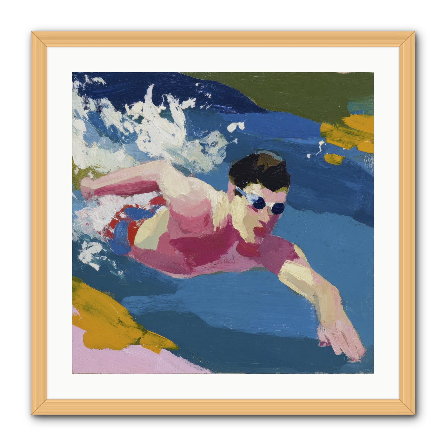 Weightless Hour -- Framed Print - Natural 24x24
