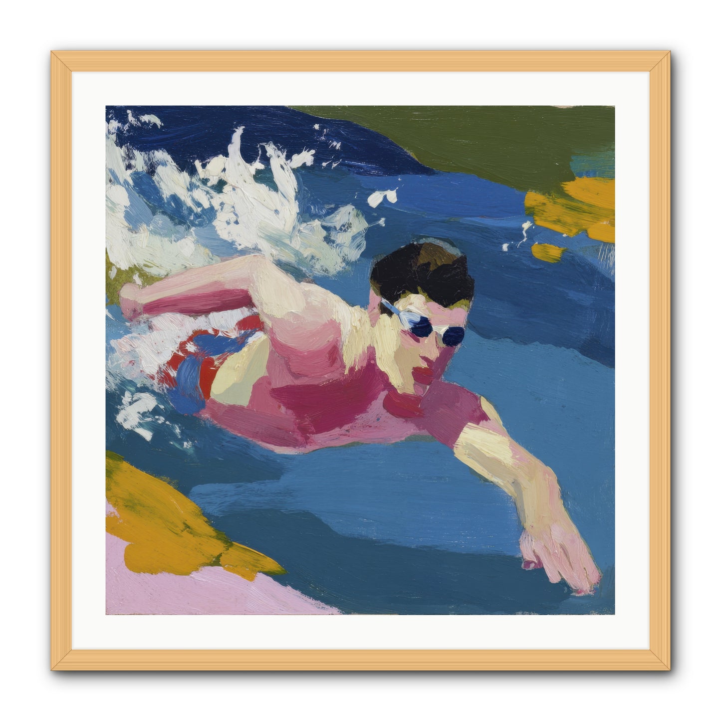 Weightless Hour -- Framed Print - Natural 30x30
