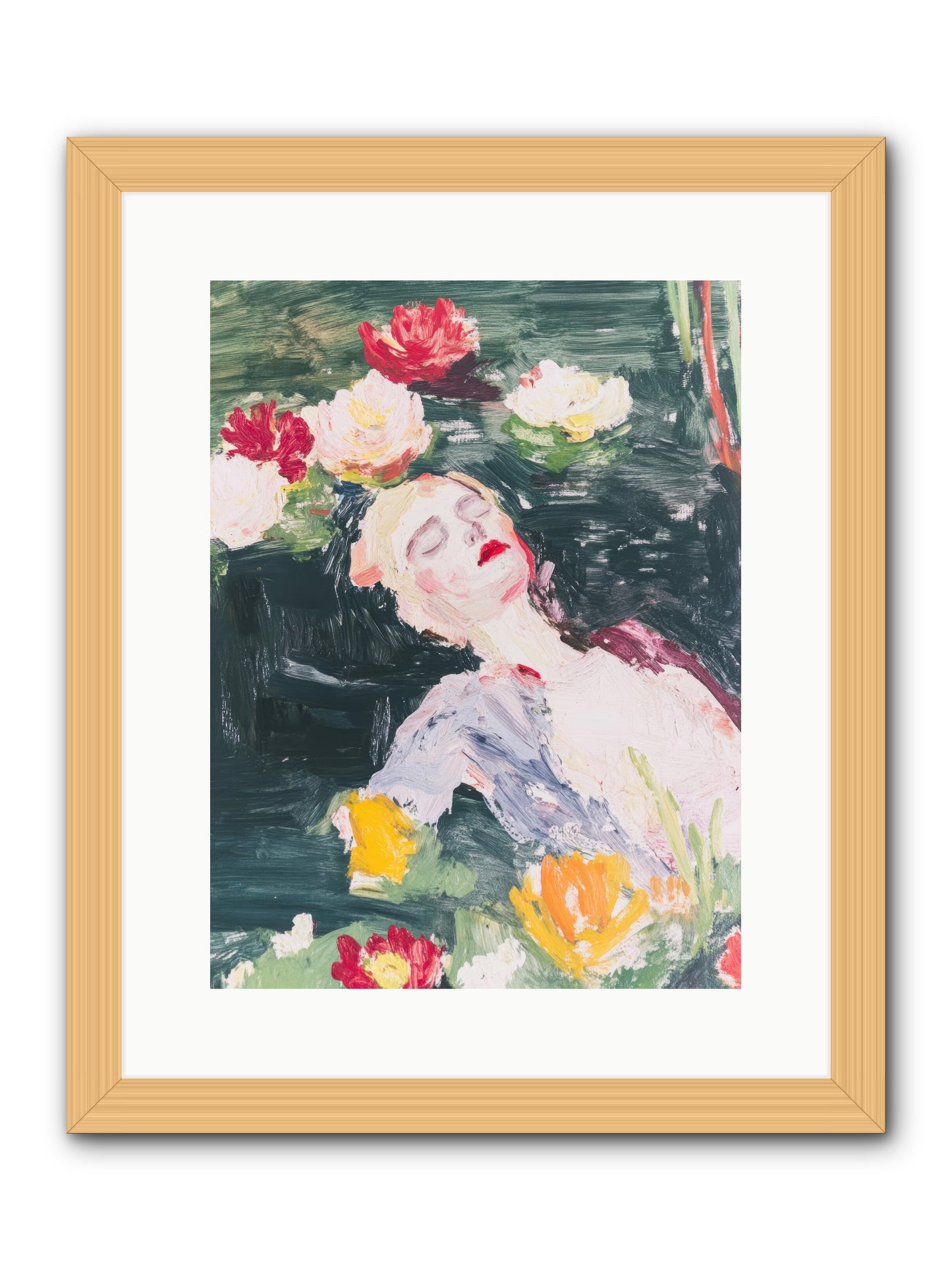 Weightless In Bloom -- Framed Print - Natural 12x16