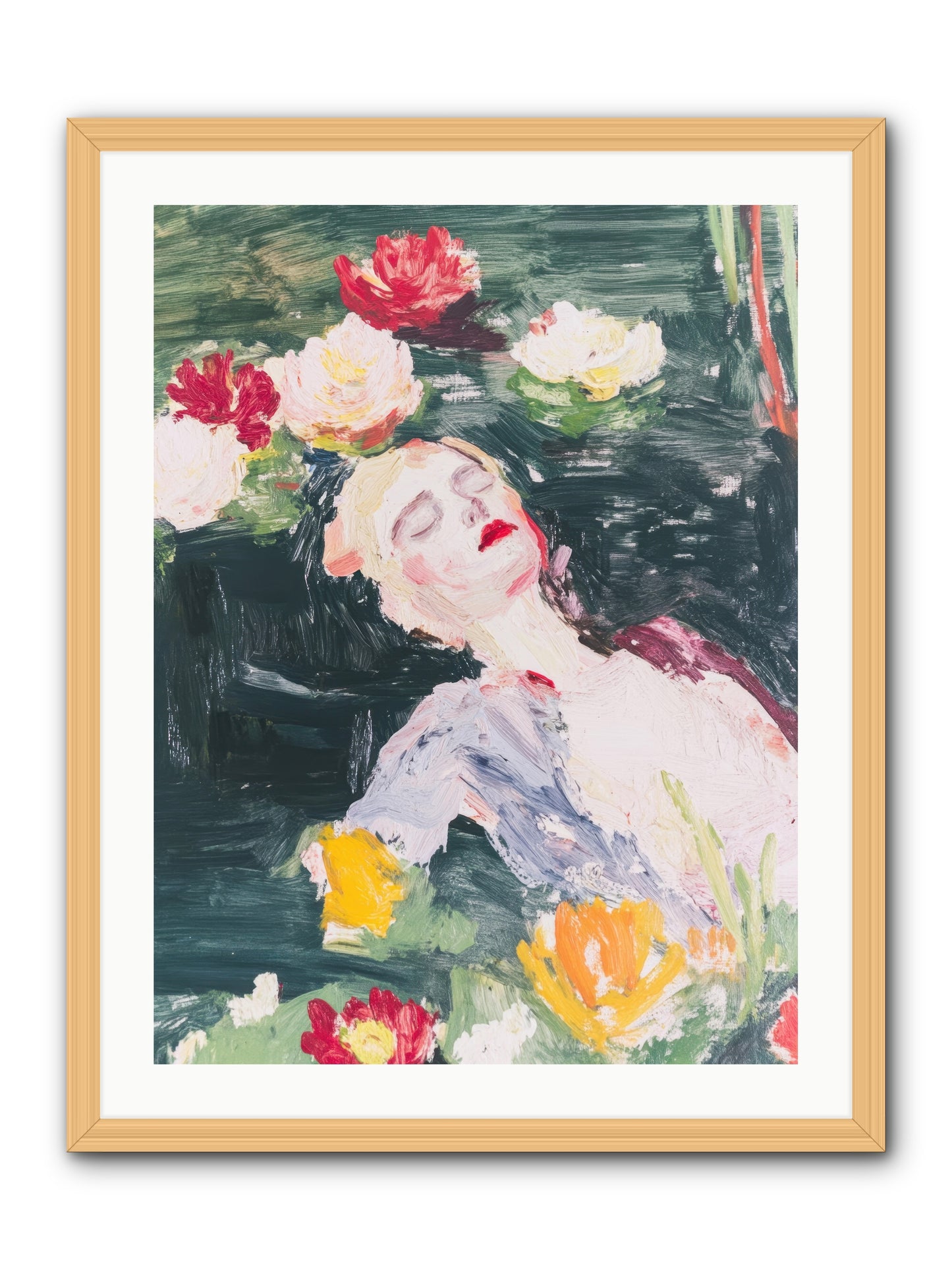 Weightless In Bloom -- Framed Print - Natural 24x32
