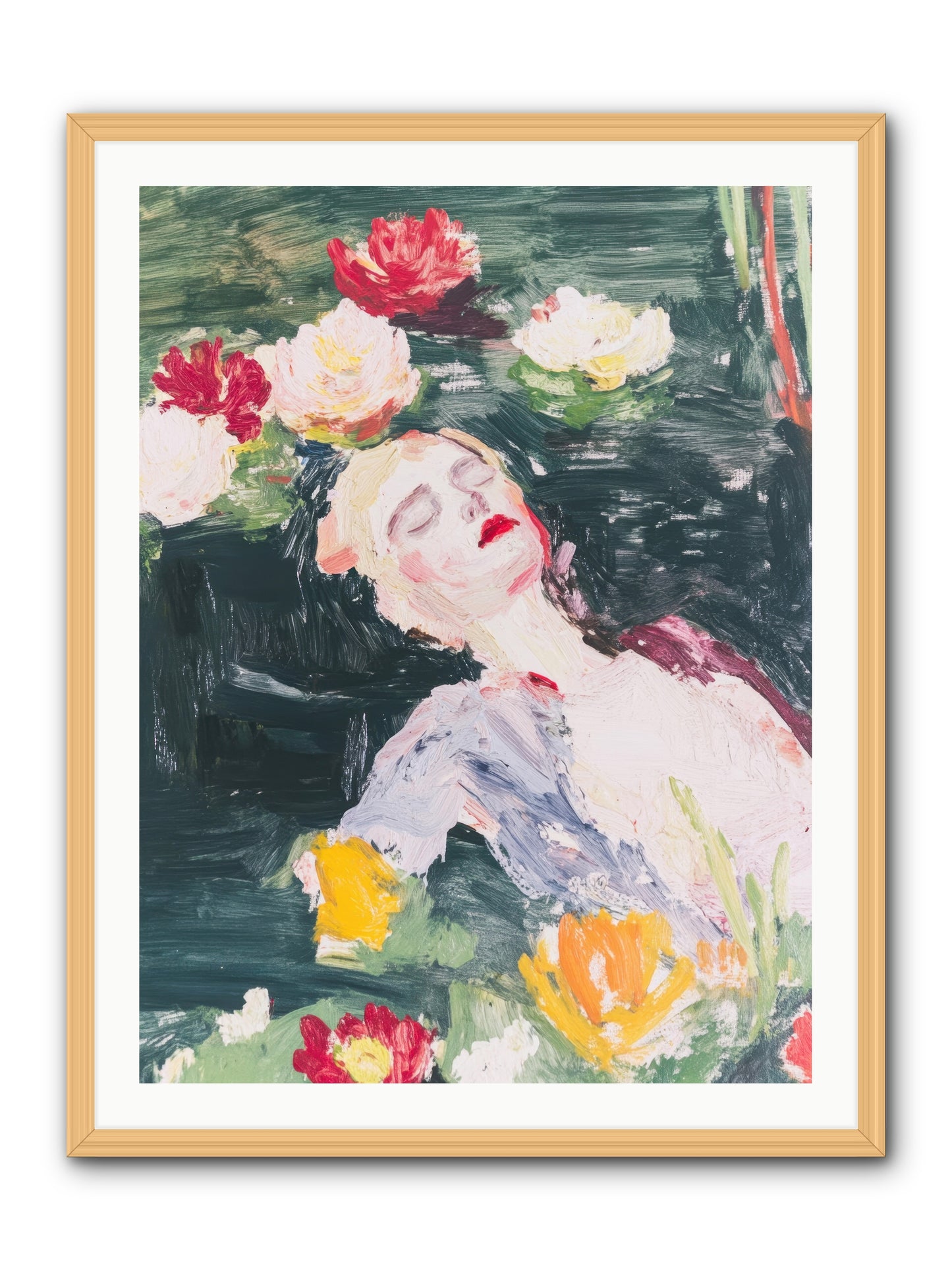 Weightless In Bloom -- Framed Print - Natural 30x40