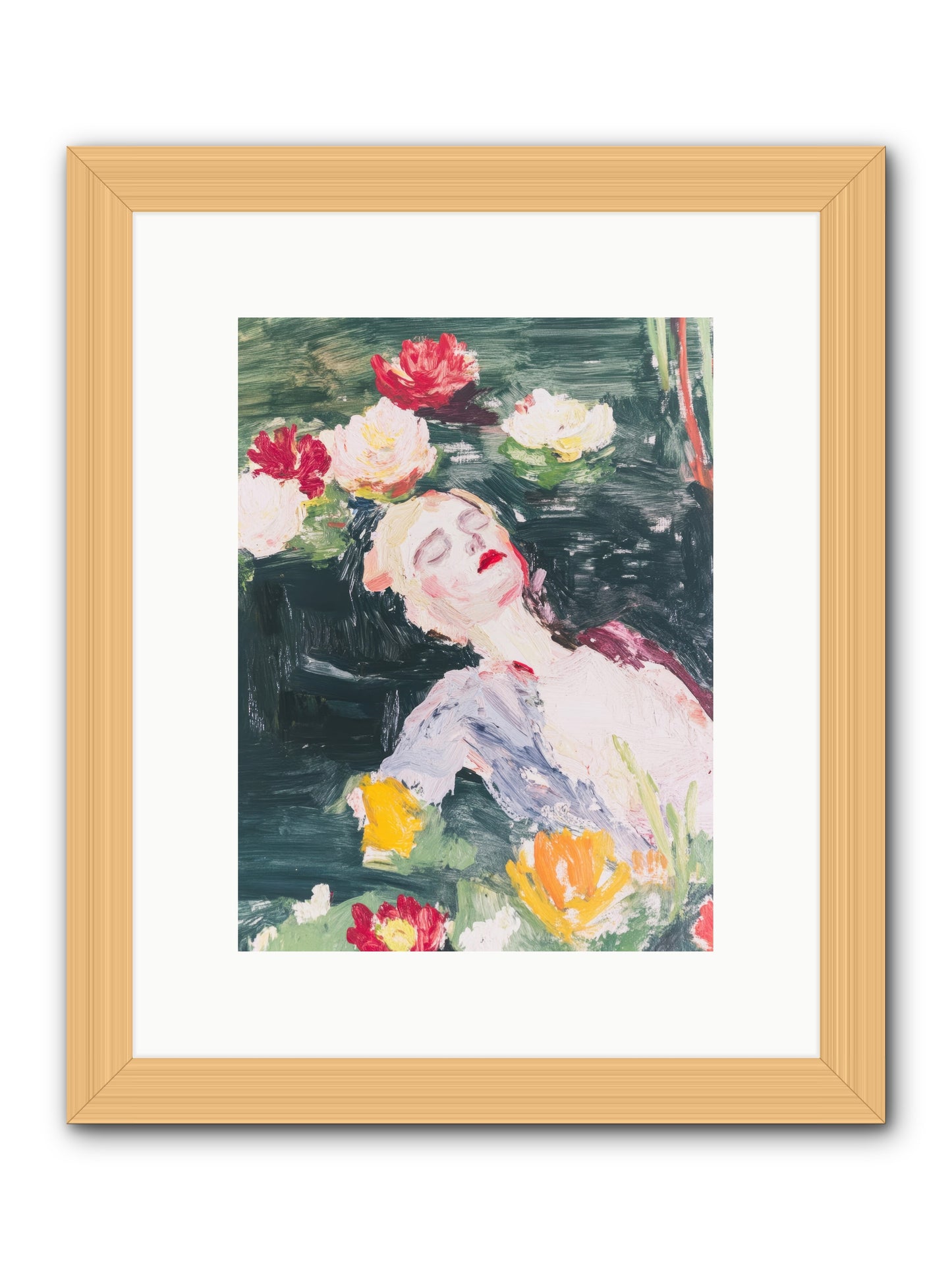 Weightless In Bloom -- Framed Print - Natural 9x12