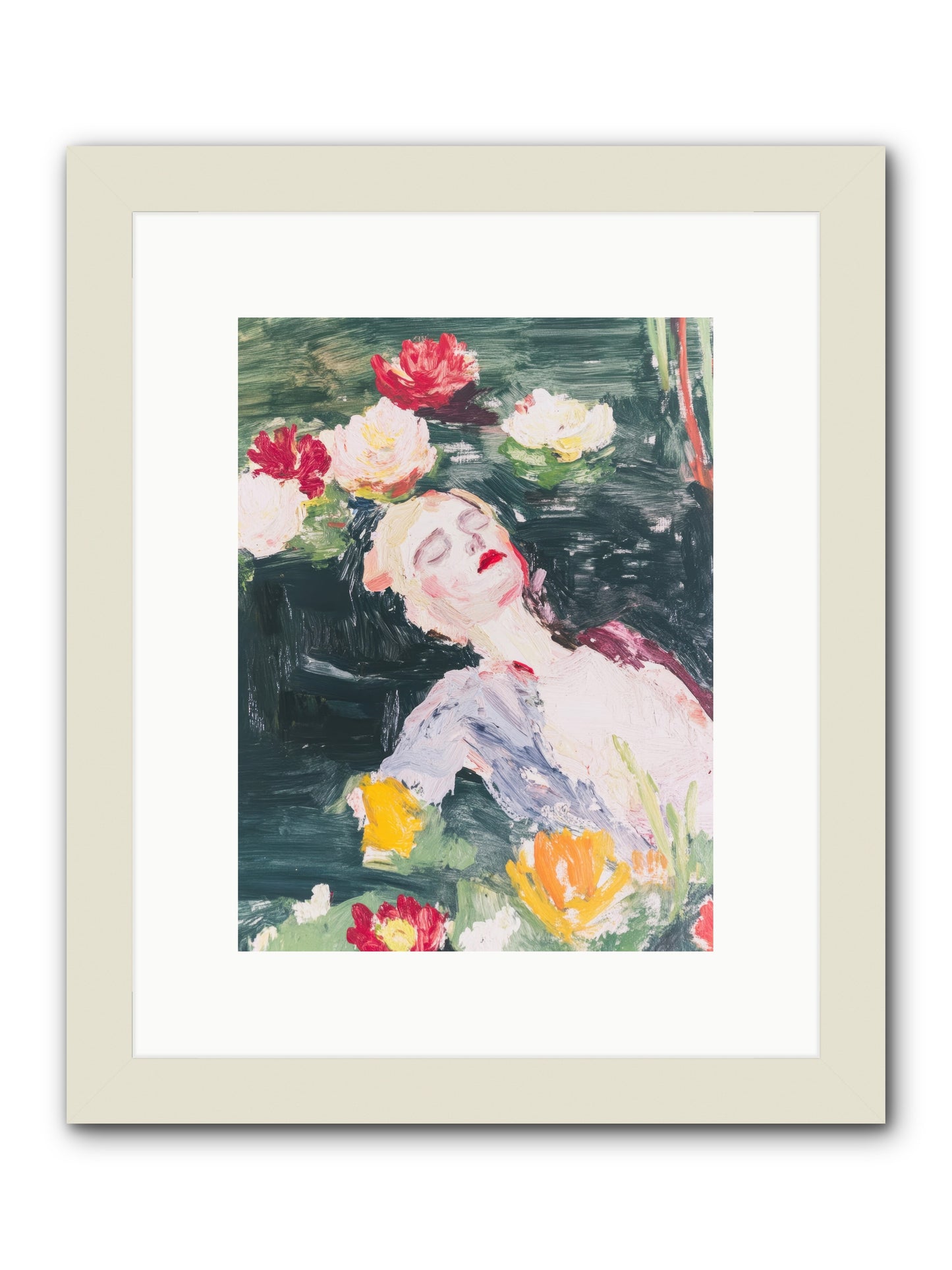 Weightless In Bloom -- Framed Print - White 9x12