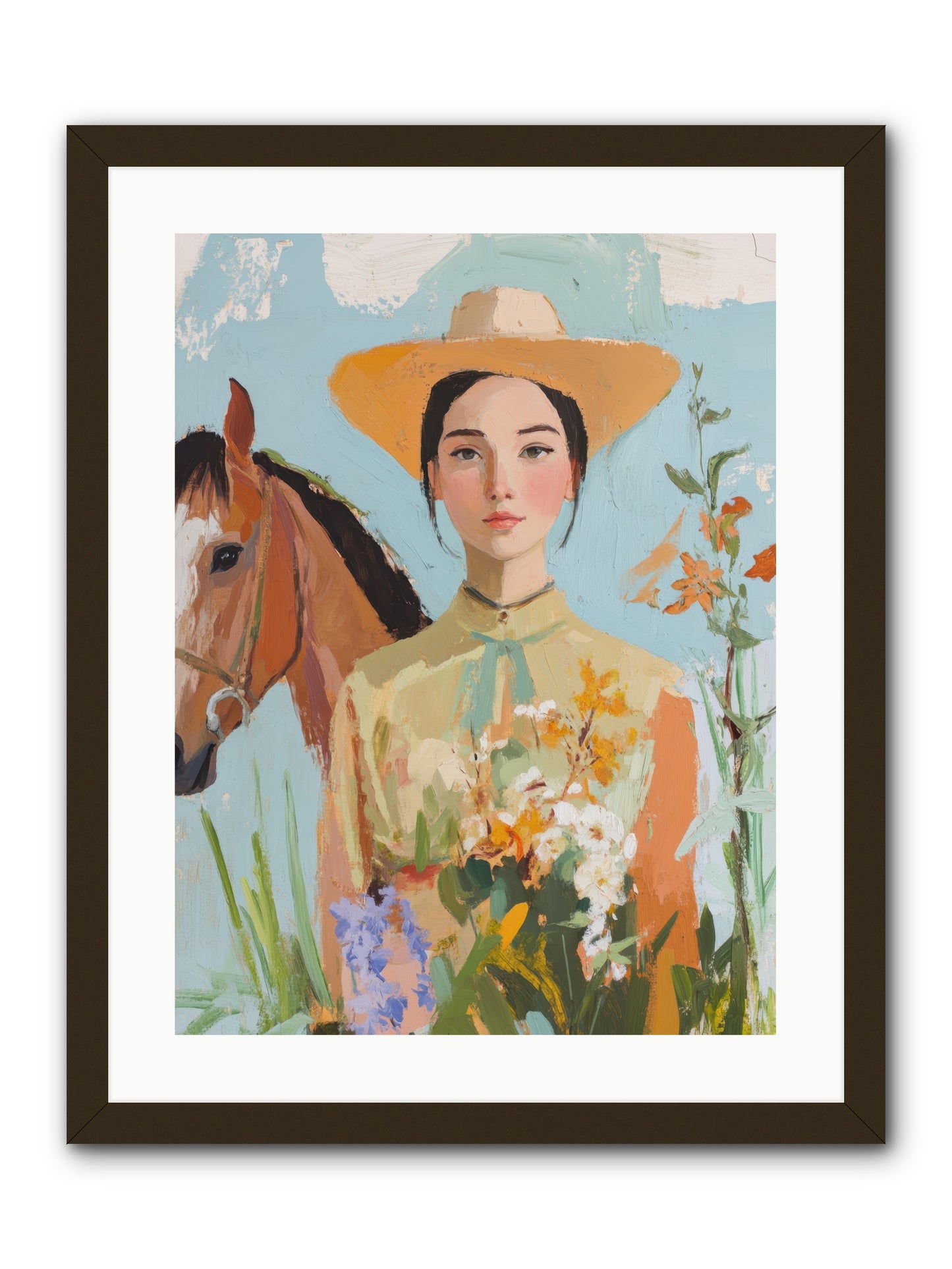 Western Mosaic -- Framed Print - Black 18x24